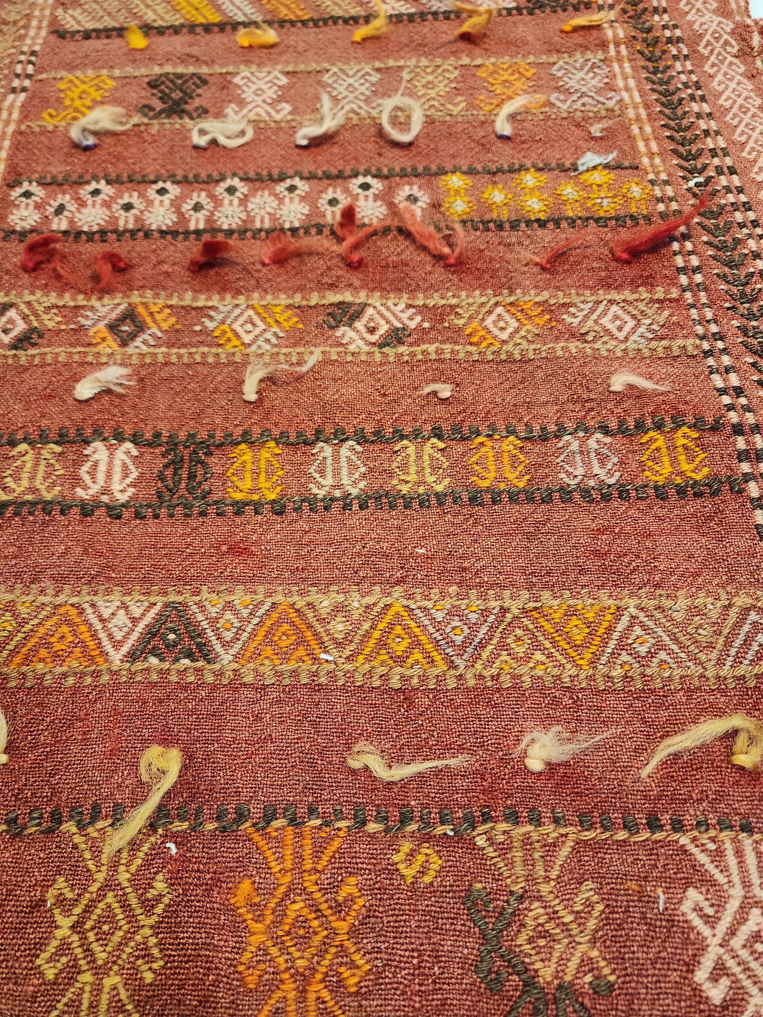 Vintage Persian Area Kilim Living Room, 5'3'' x 3'6''