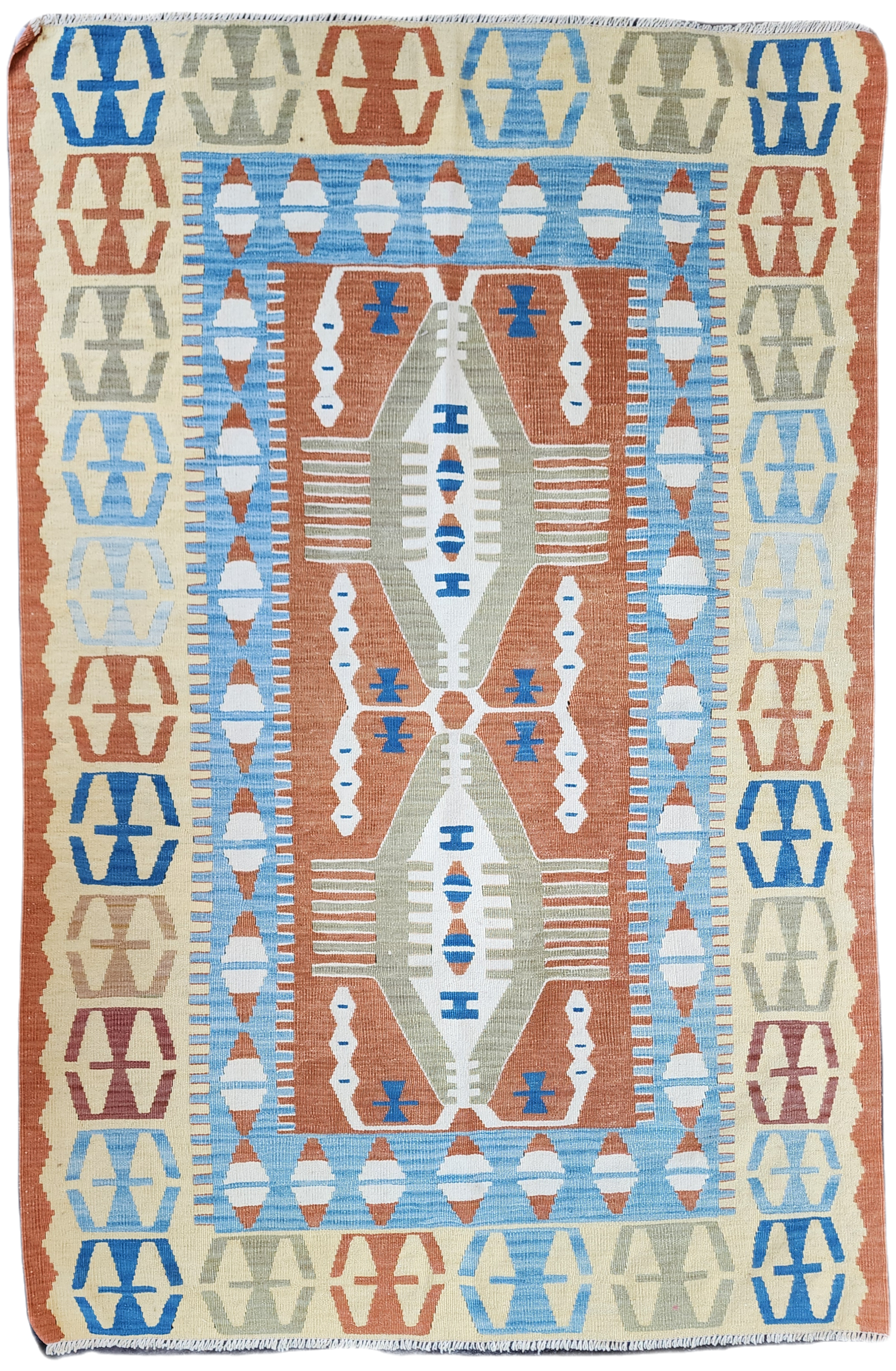 Turkish Kayseri Kilim Rug, 3'11''x5'6''