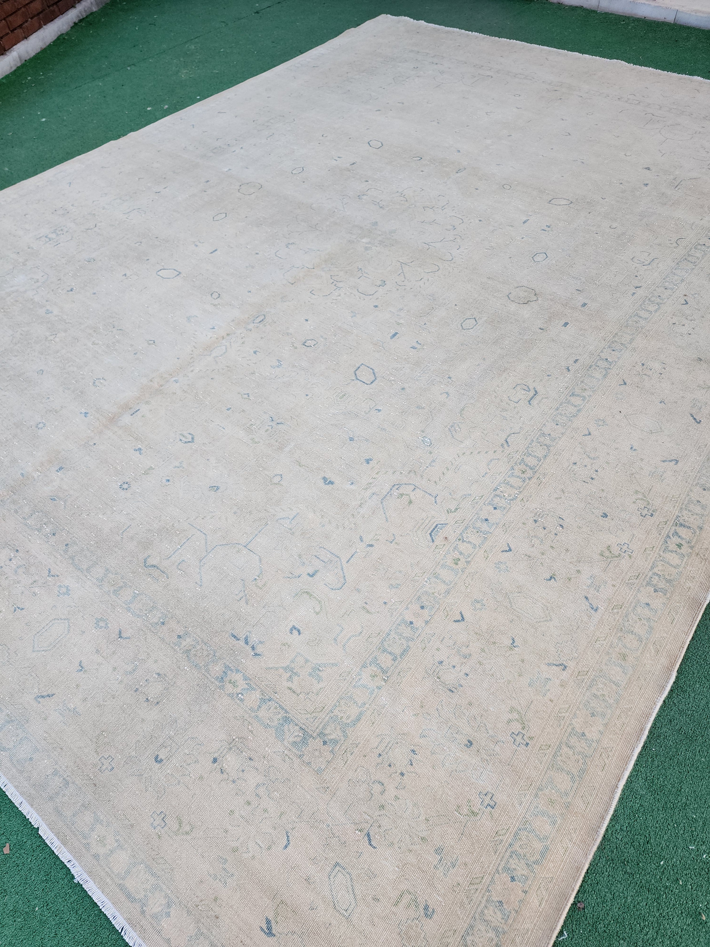 Large Persian Area Rug, Vintage Tribal Nomadic Rustic Carpet, 12'4"x9'3''