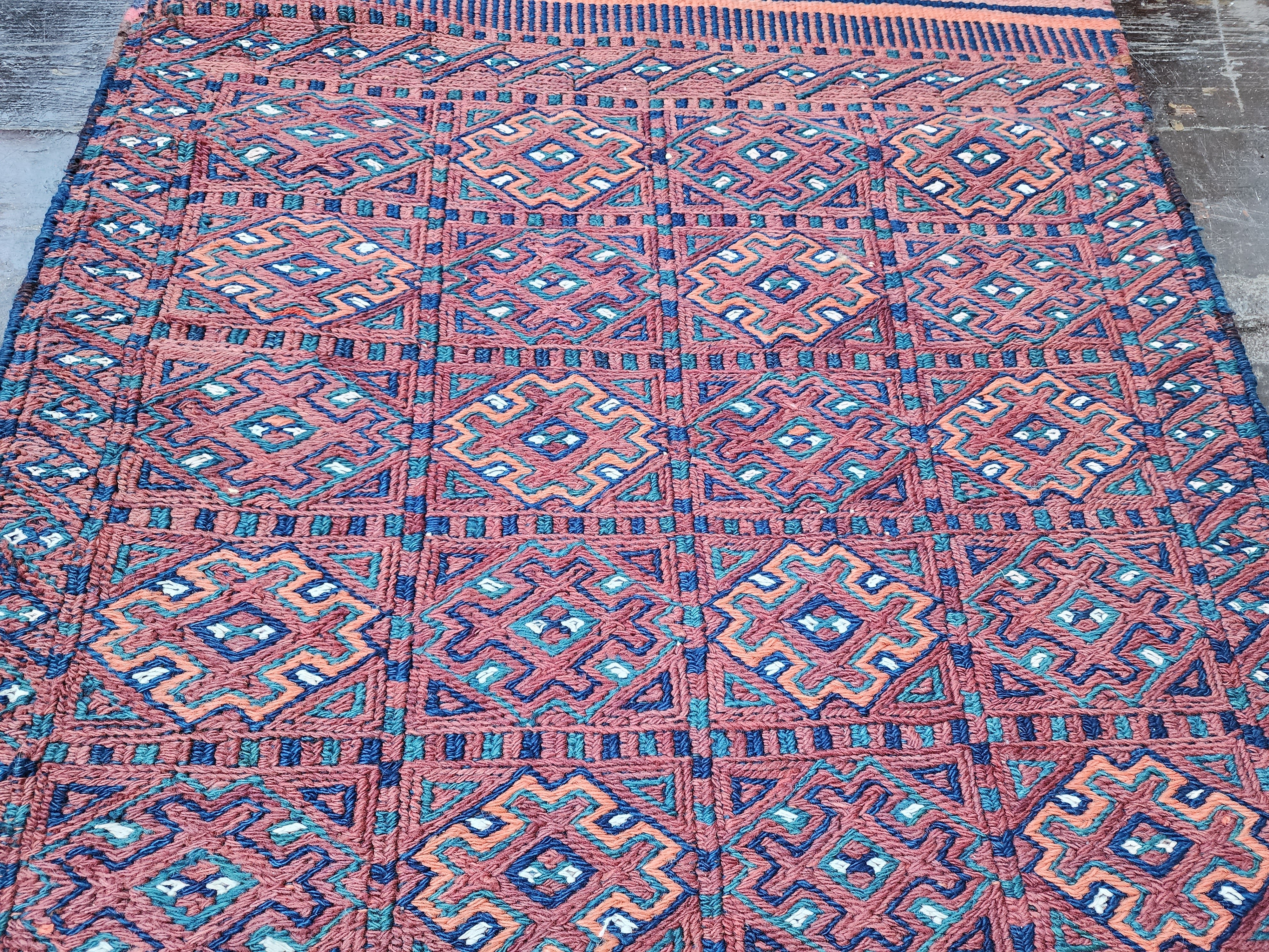 vintage Kilim Wool Runner Rug — in setting