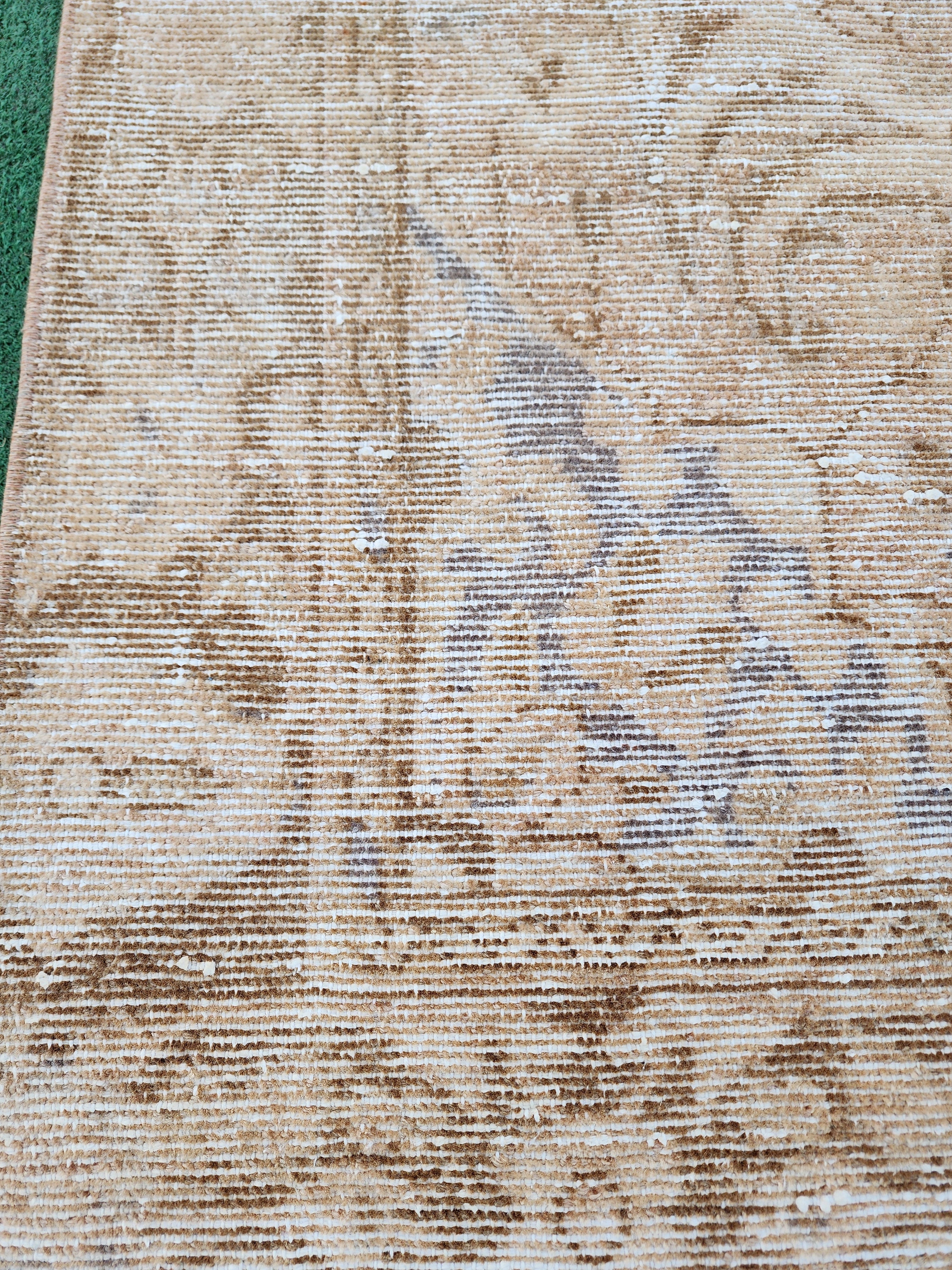 Large Persian Rug 8 x 5 ft Beige and Brown Natural Wool Large Floral Vintage Rug