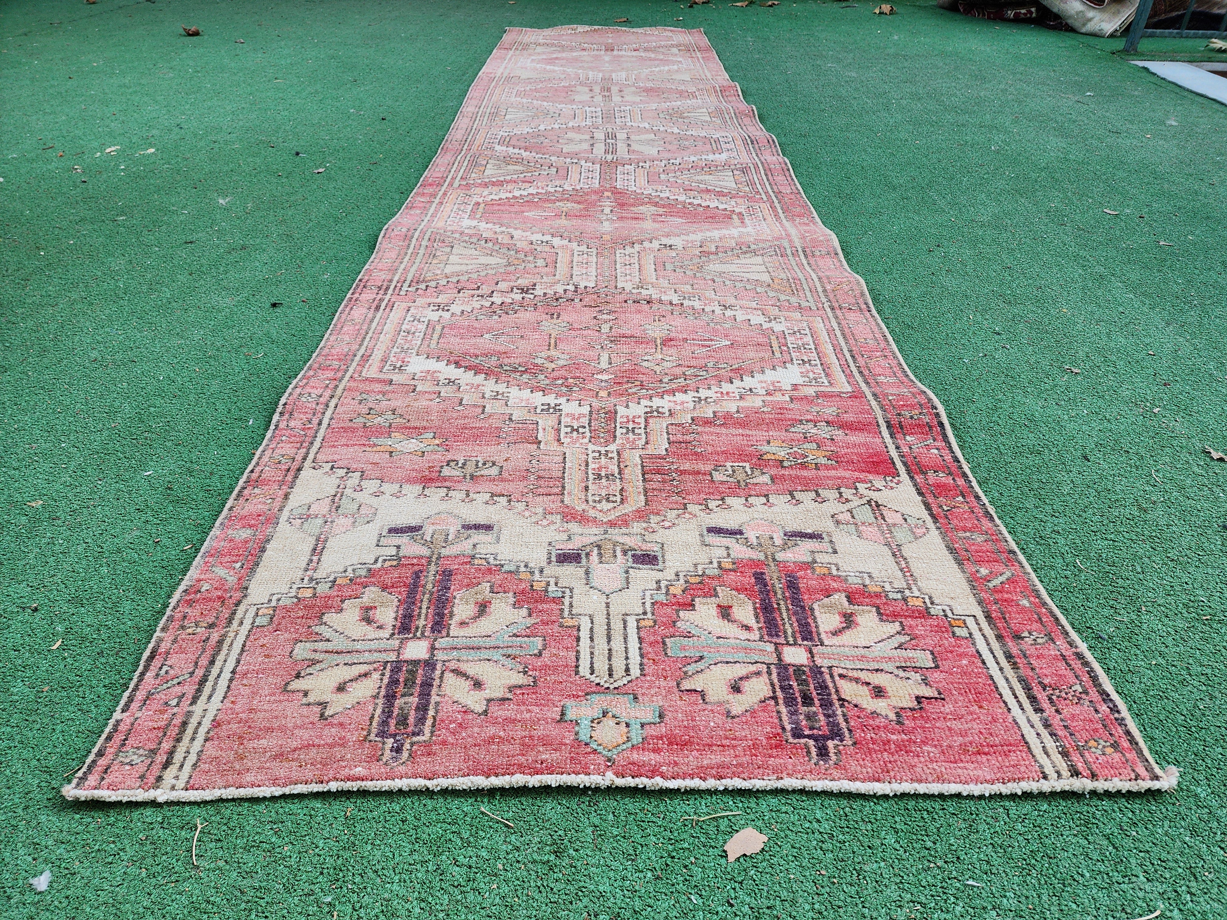 Persian Vintage Runner Rug, 11'2''x2'6''