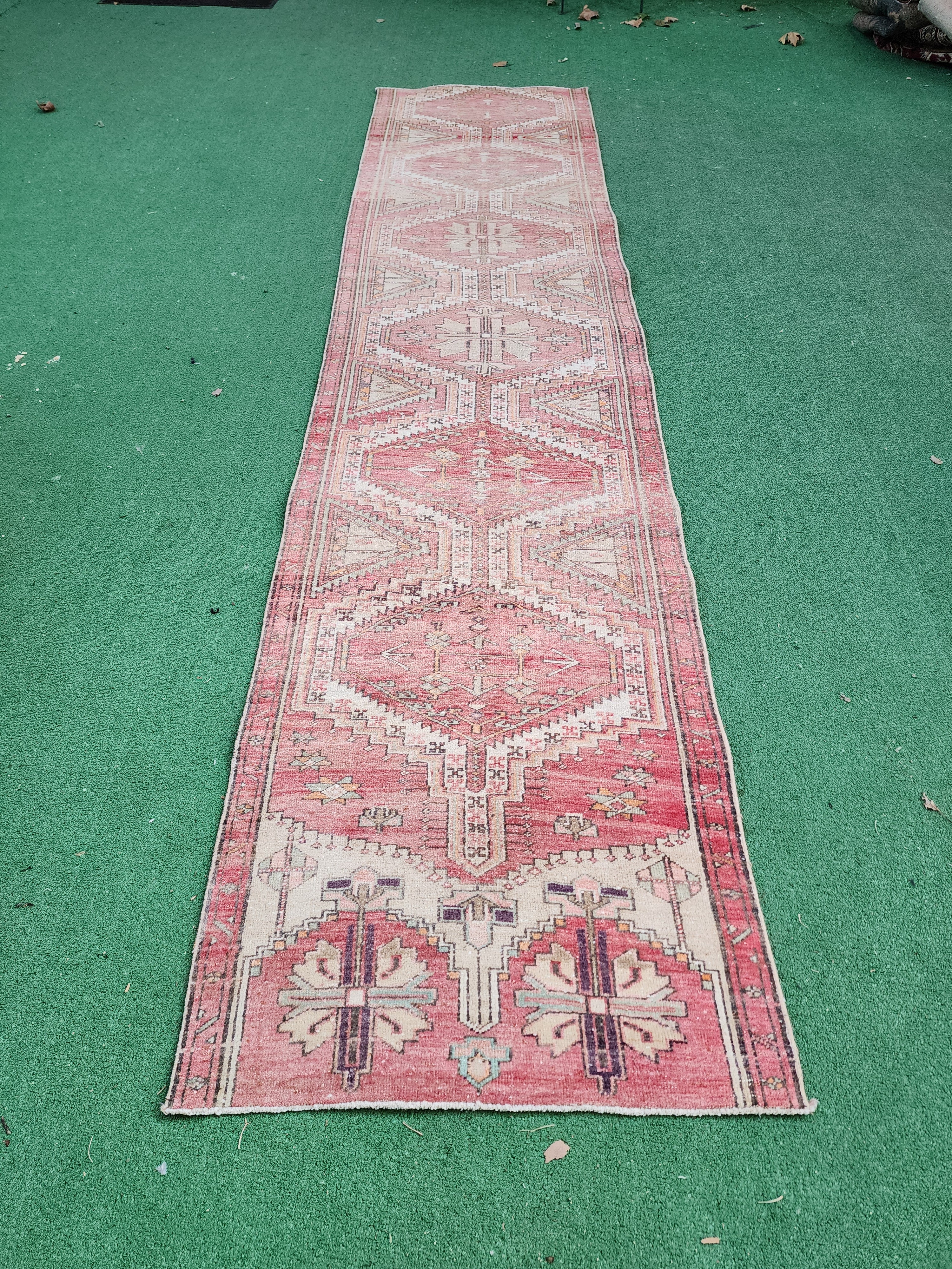 Persian Vintage Runner Rug, 11'2''x2'6''