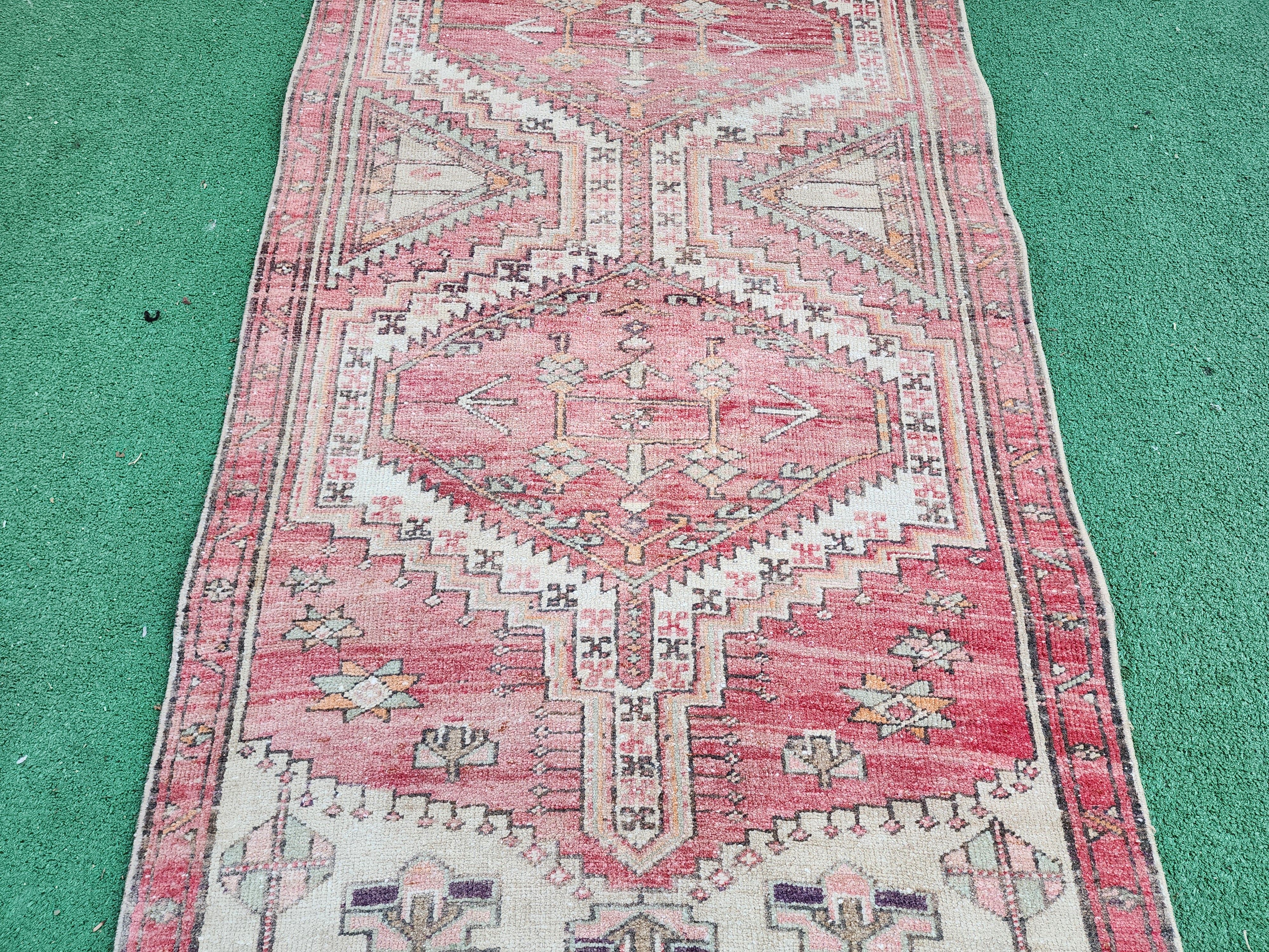 Persian Vintage Runner Rug, 11'2''x2'6''