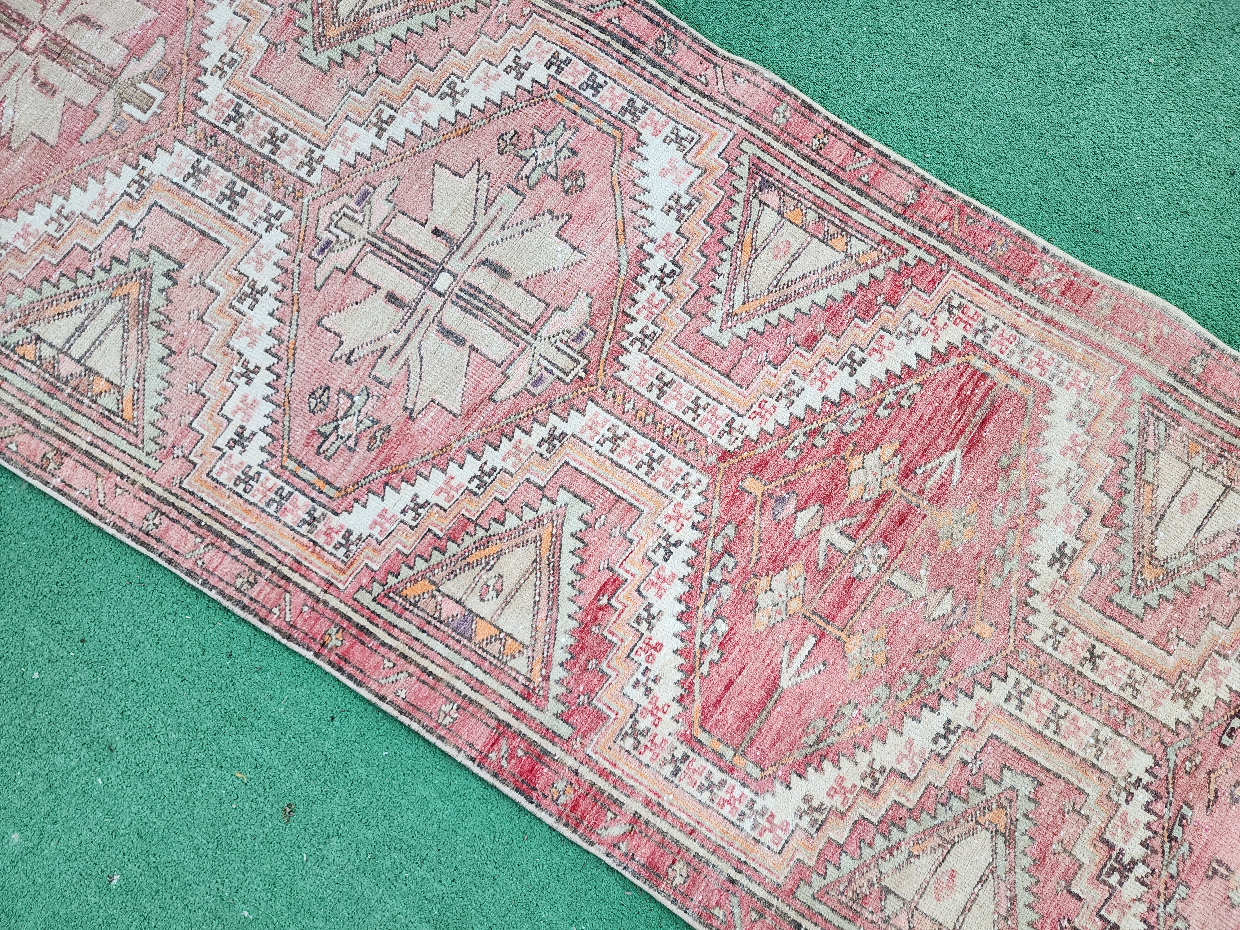 Persian Vintage Runner Rug, 11'2''x2'6''
