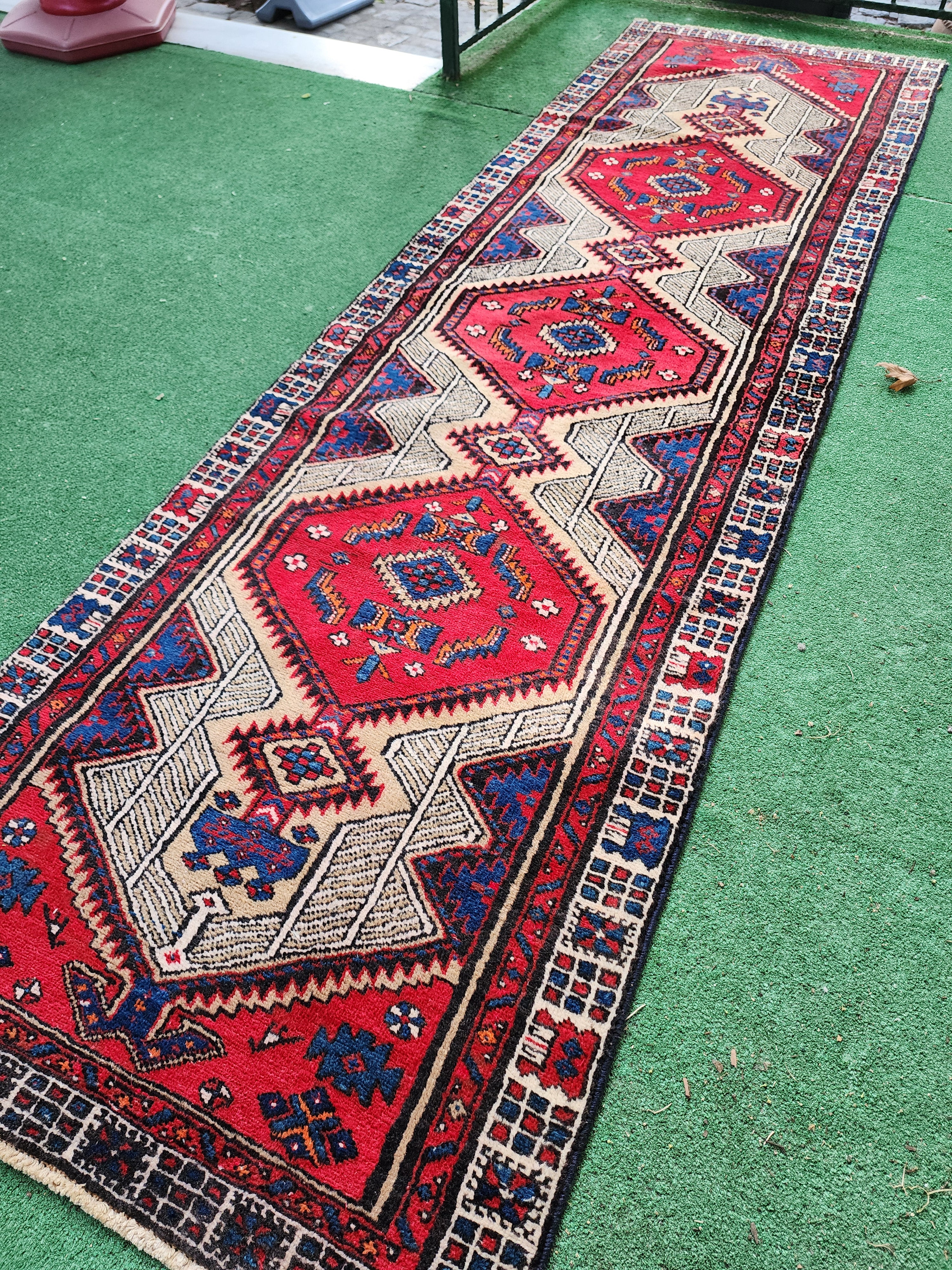 Vintage Sarap Persian Runner Rug, ''10''x2'11''