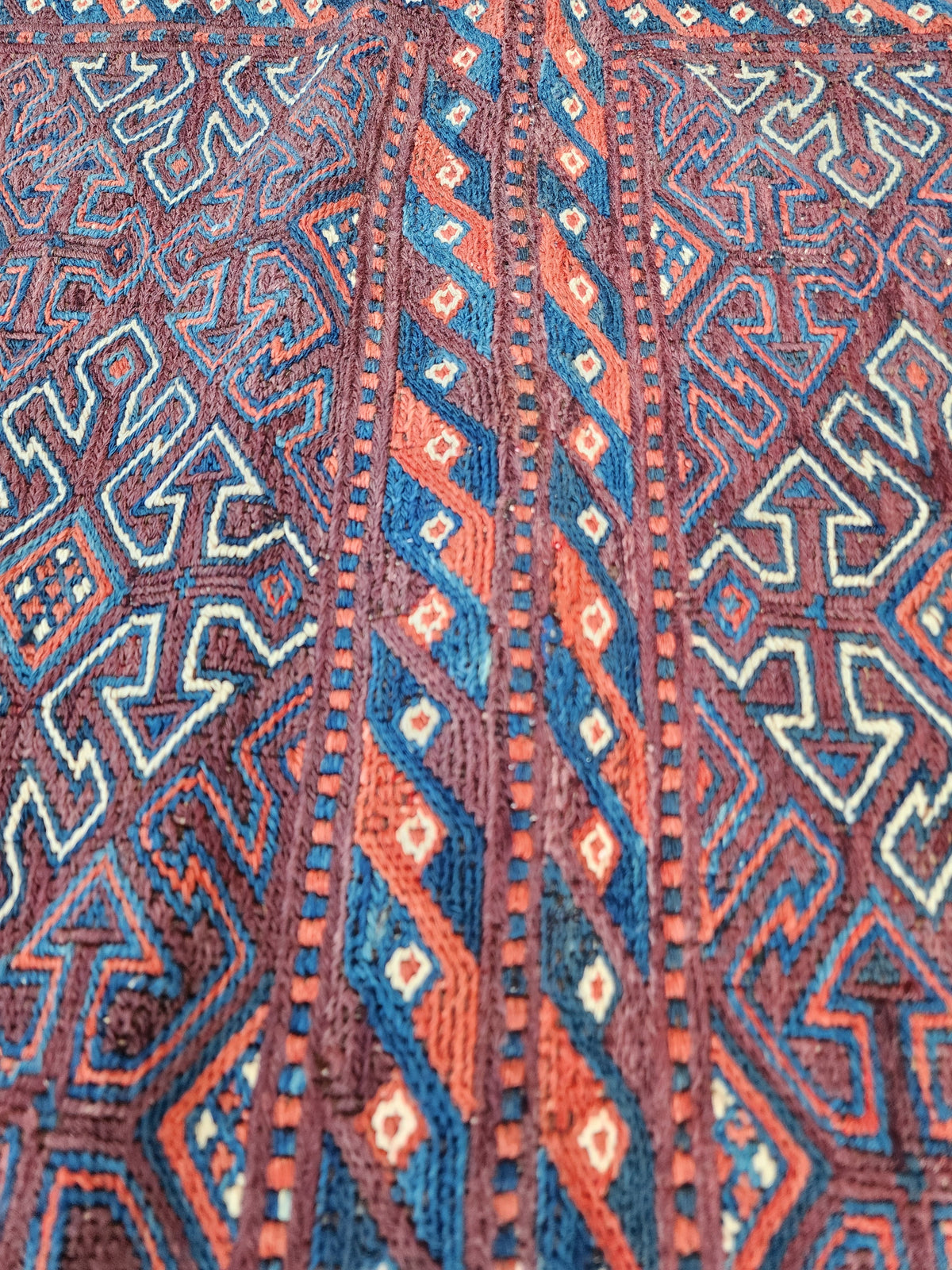 vintage Kilim Wool Runner Rug — pile detail