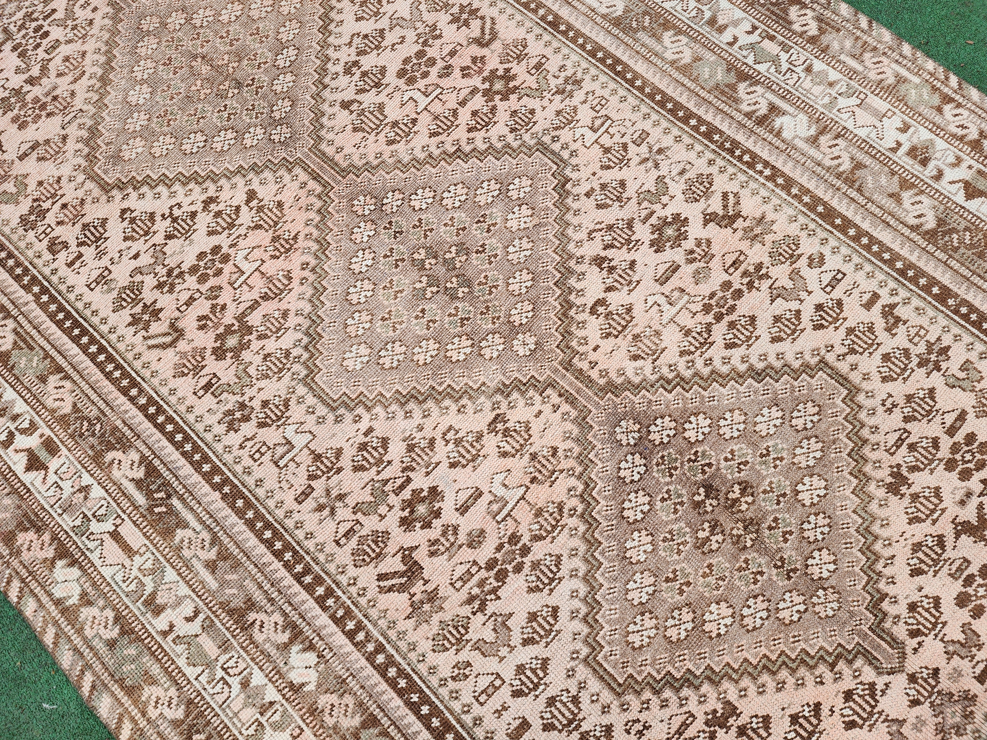 Vintage Persian Nomadic Shiraz Rug,  9 ft 6 in x 6 ft 3 in