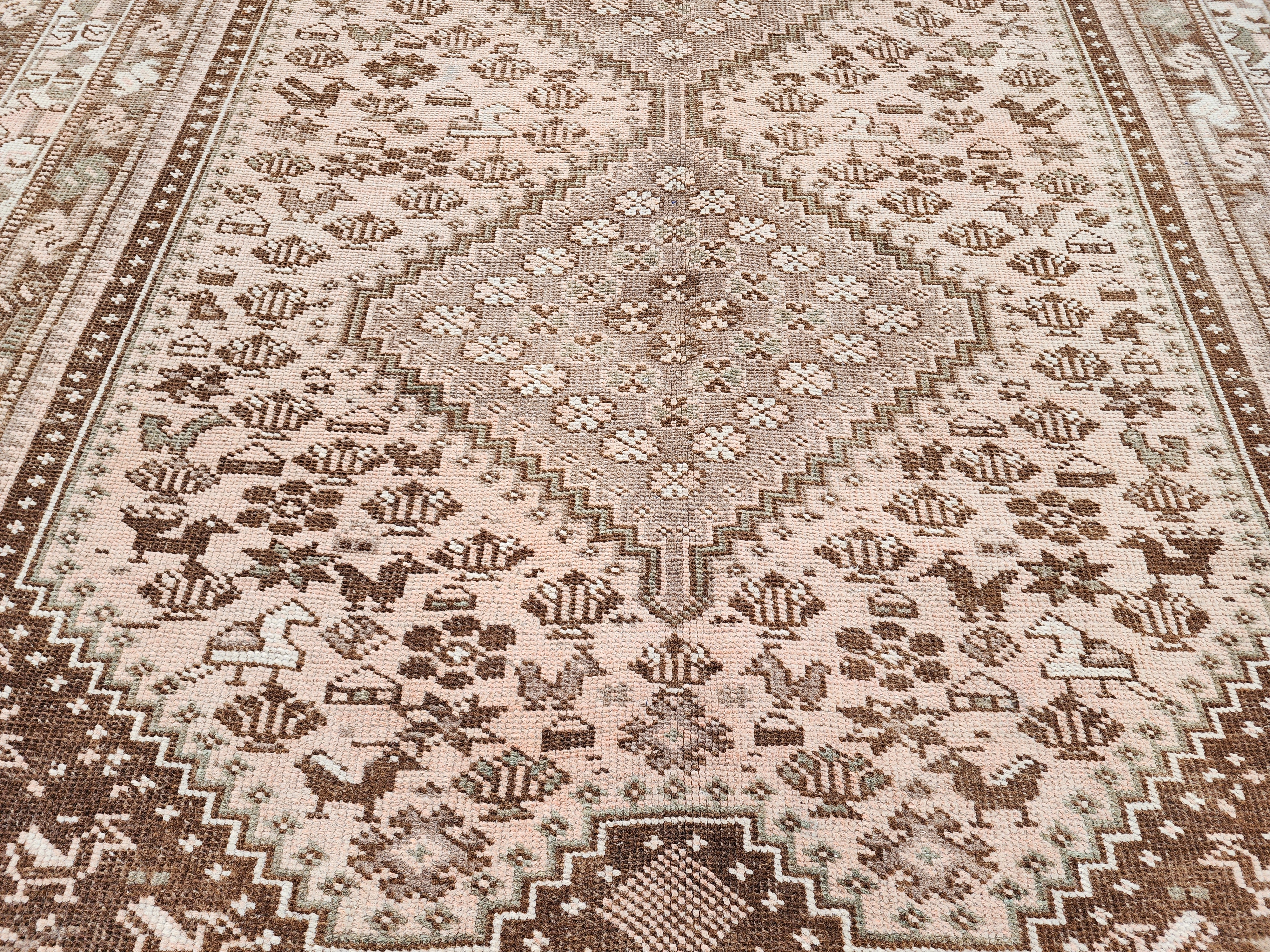 Vintage Persian Nomadic Shiraz Rug,  9 ft 6 in x 6 ft 3 in