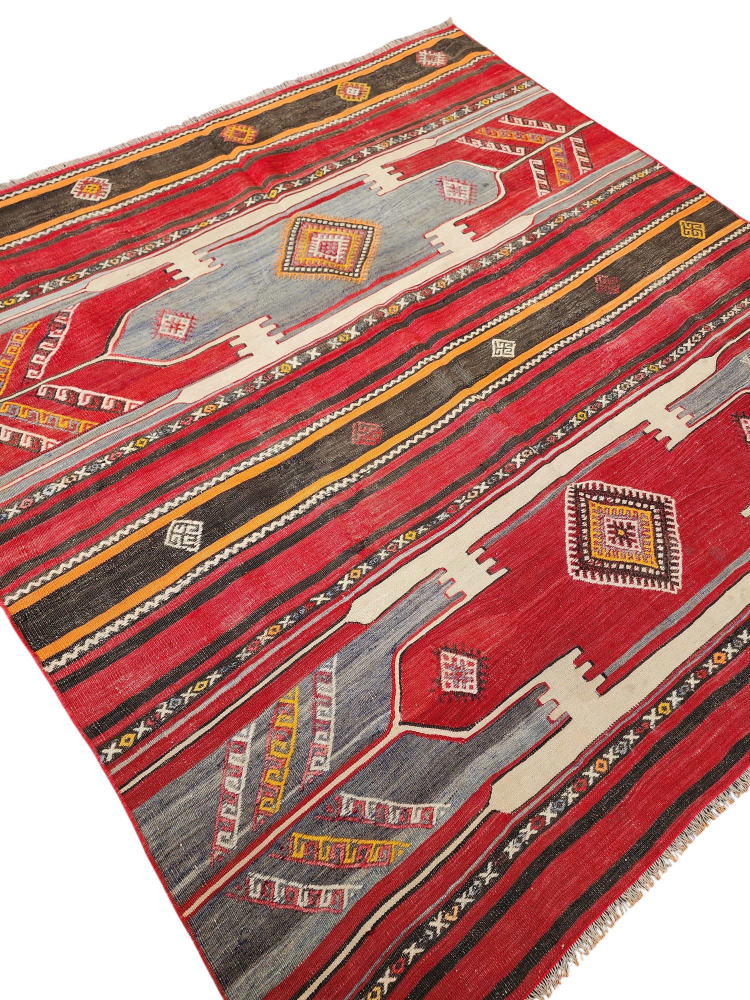 Vintage Turkish Rug, Vintage Rug, Handwoven Natural Wool Tribal Nomadic Rug, Vintage Retro Persian Rug, Boho Rustic Home Decor 4'8''x4'9''