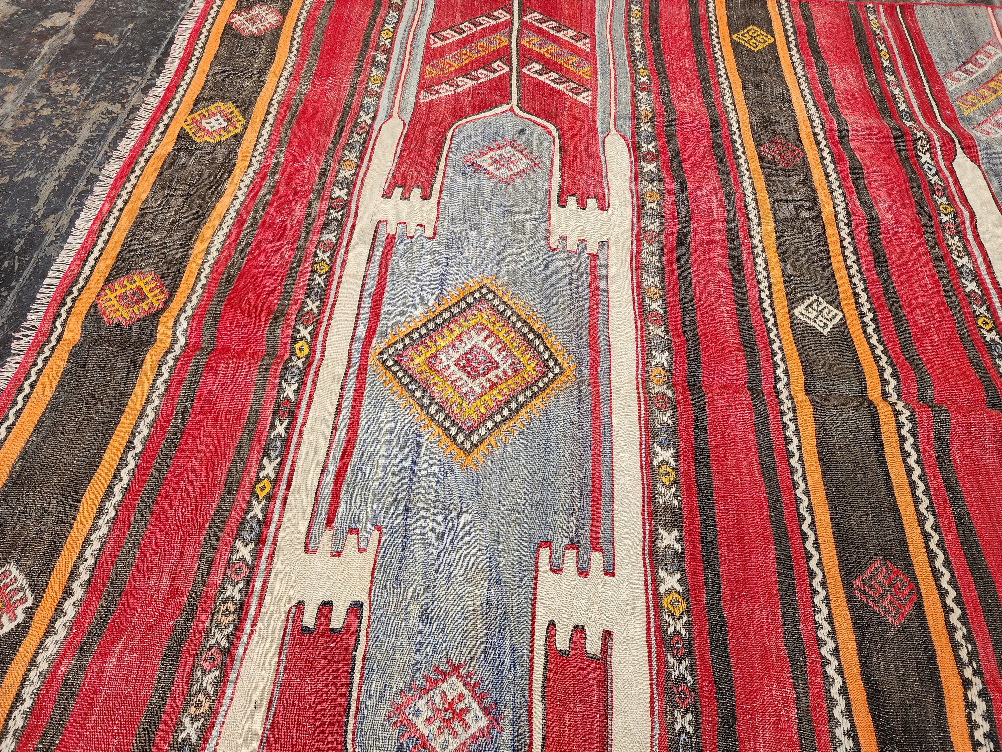 Vintage Turkish Rug, Vintage Rug, Handwoven Natural Wool Tribal Nomadic Rug, Vintage Retro Persian Rug, Boho Rustic Home Decor 4'8''x4'9''