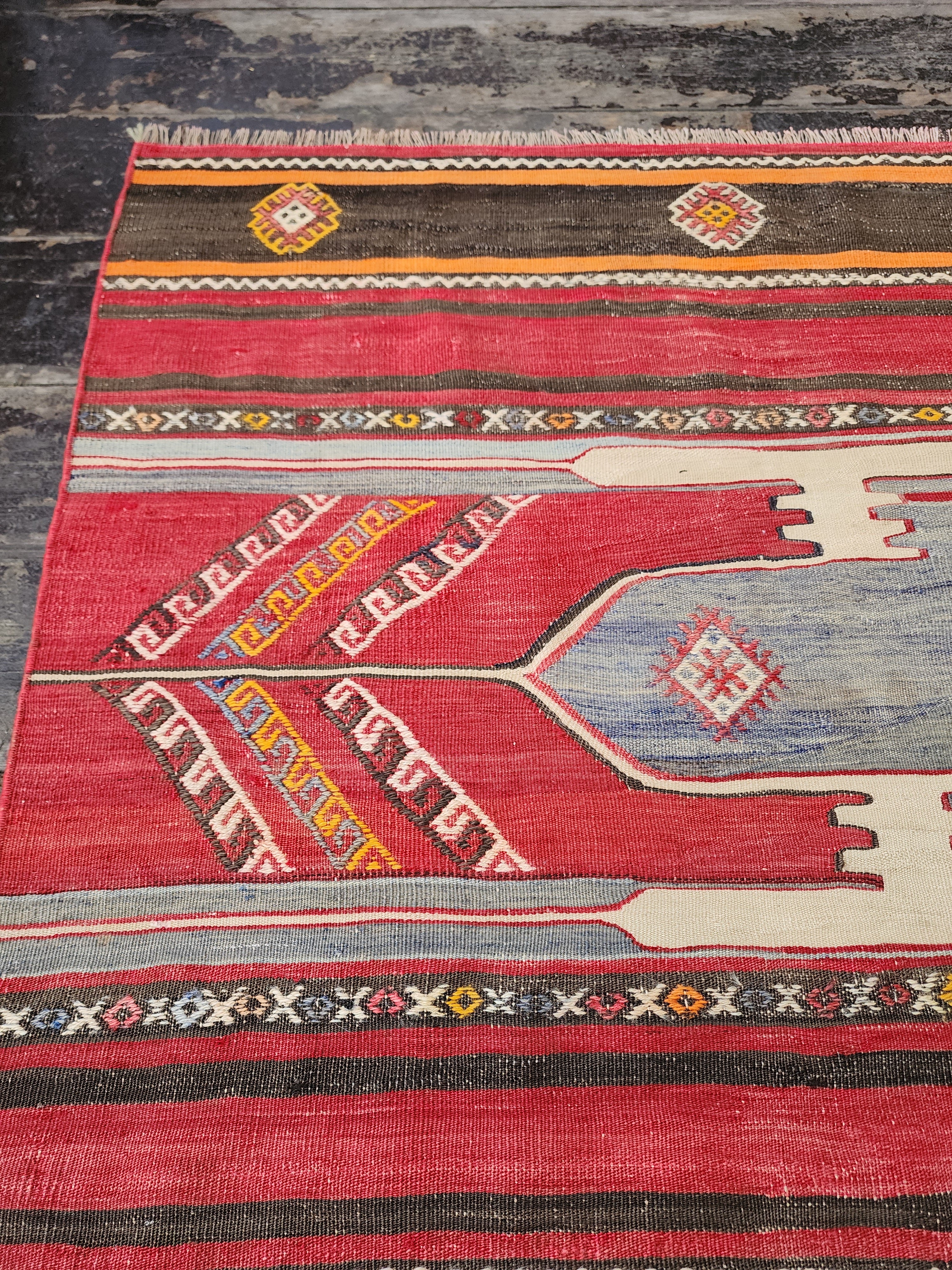 Vintage Turkish Rug, Vintage Rug, Handwoven Natural Wool Tribal Nomadic Rug, Vintage Retro Persian Rug, Boho Rustic Home Decor 4'8''x4'9''