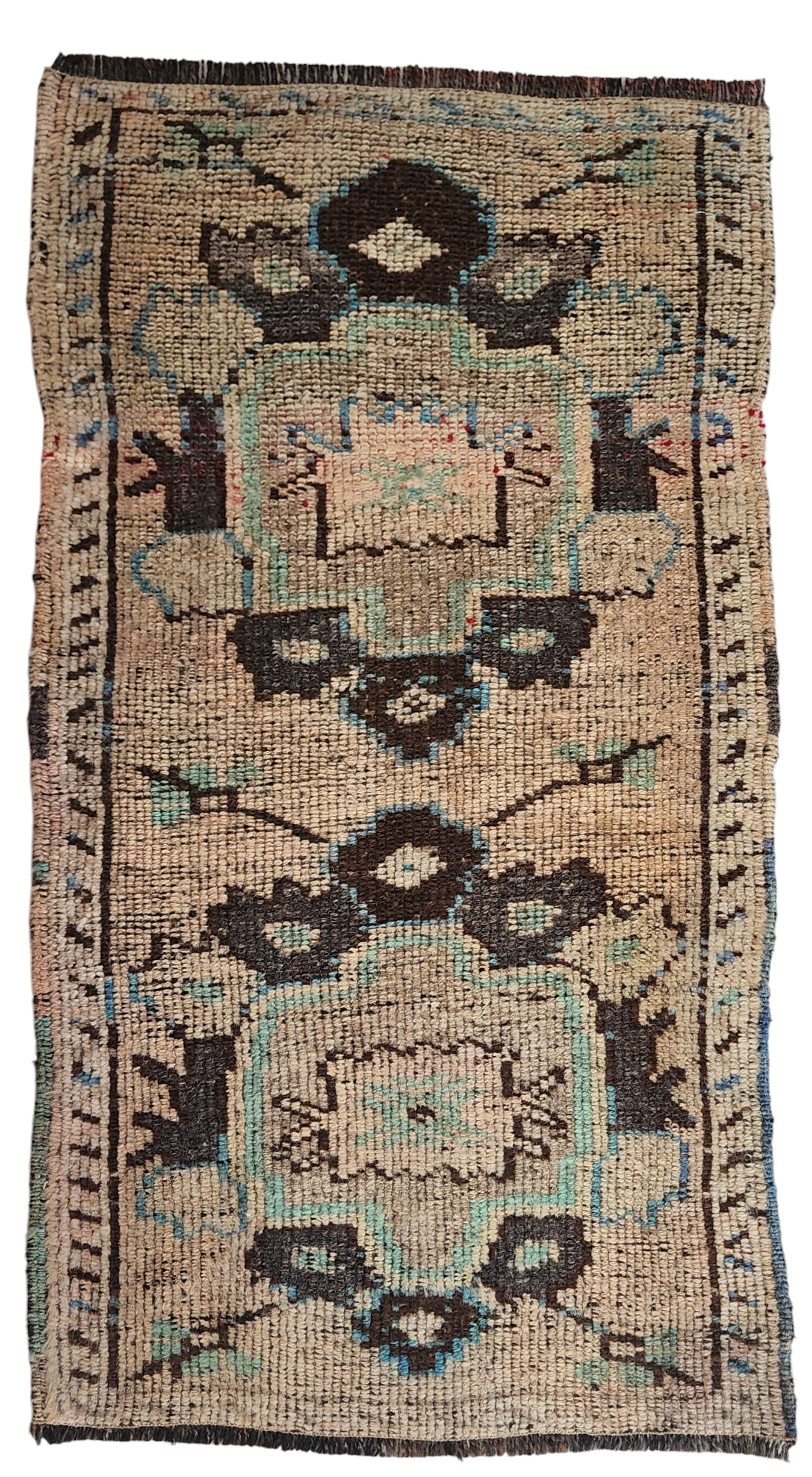 Small Turkish Rug, 3 ft 1 in x 1 ft 7 in