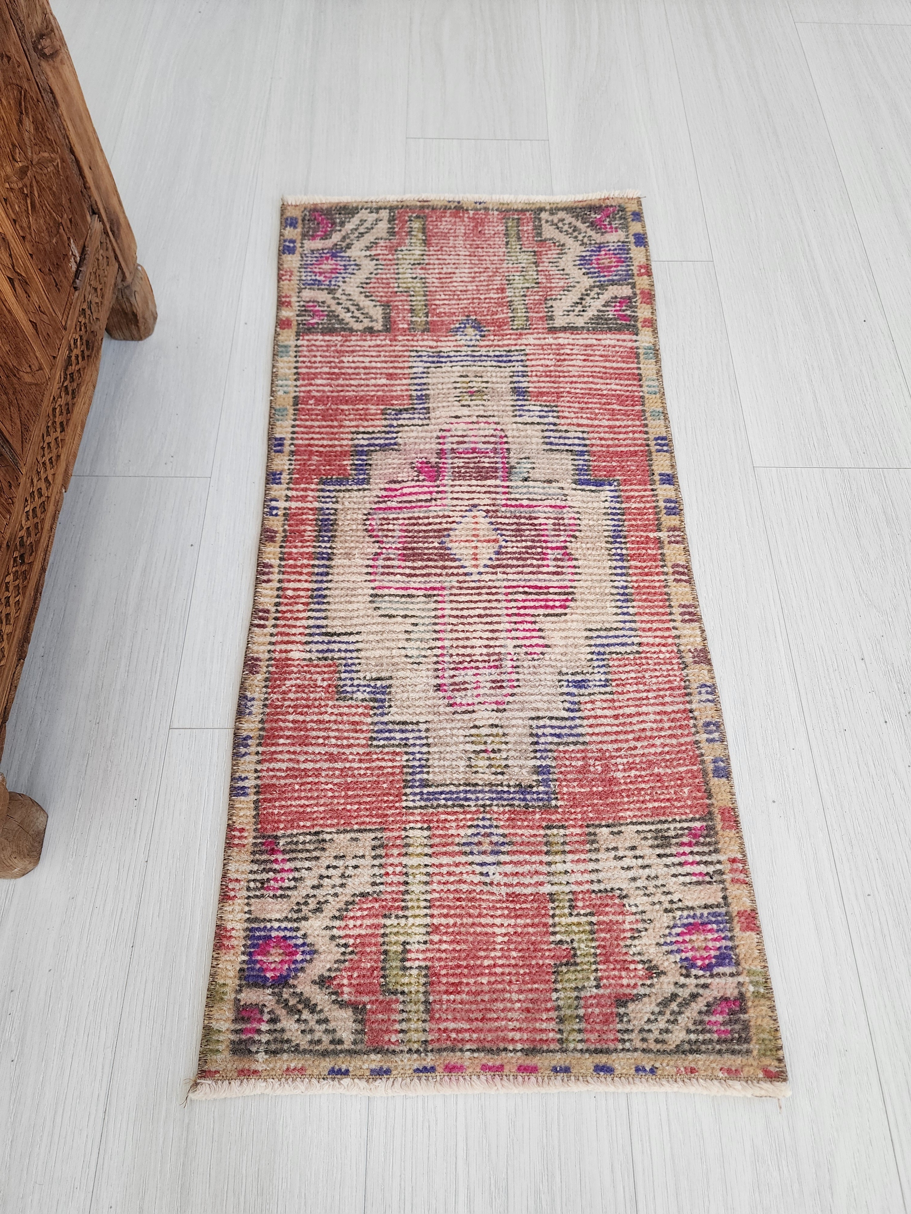 Vintage Small Rug, 3 ft 2 in x 1 ft 4 in
