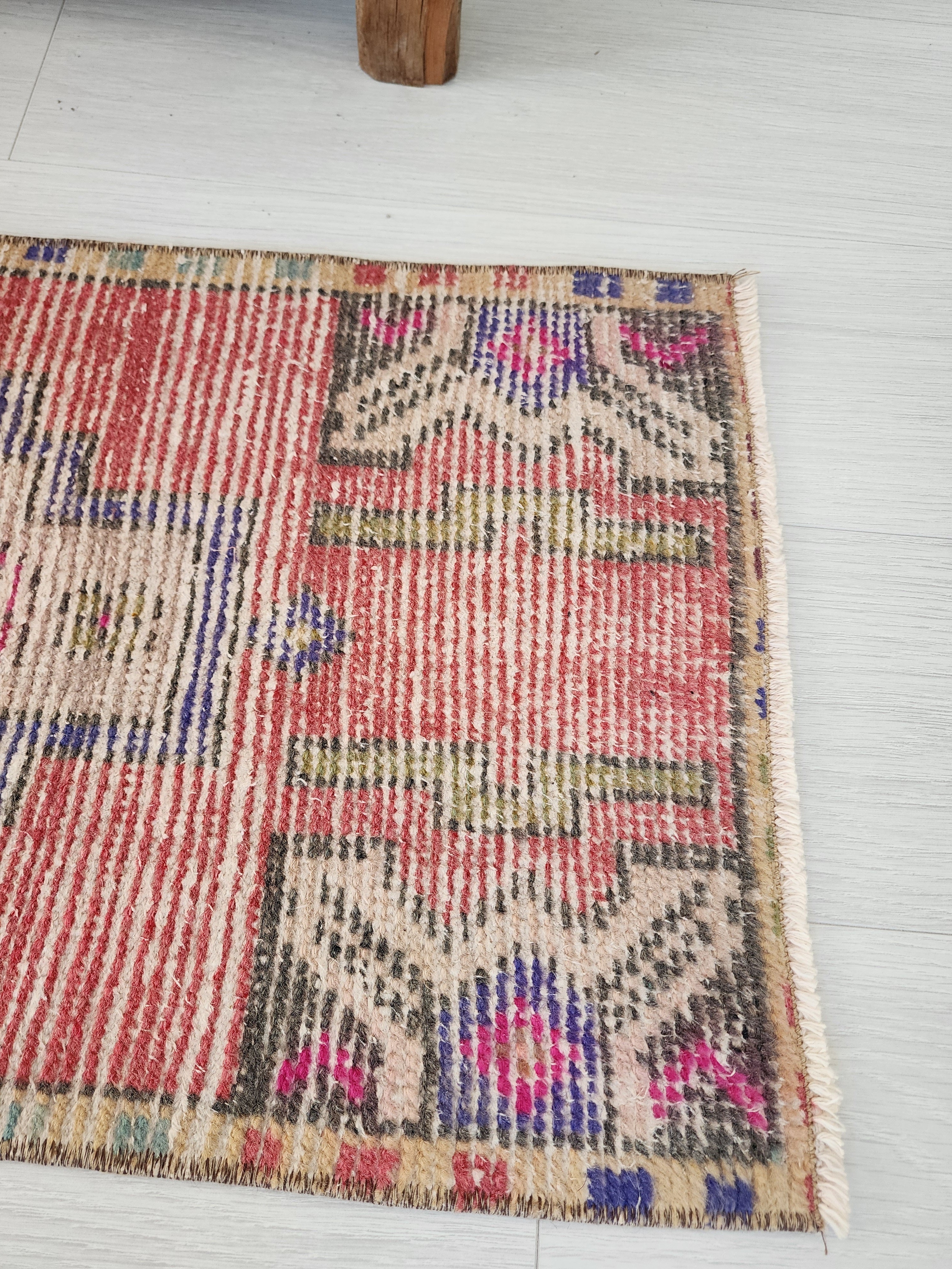 Vintage Small Rug, 3 ft 2 in x 1 ft 4 in