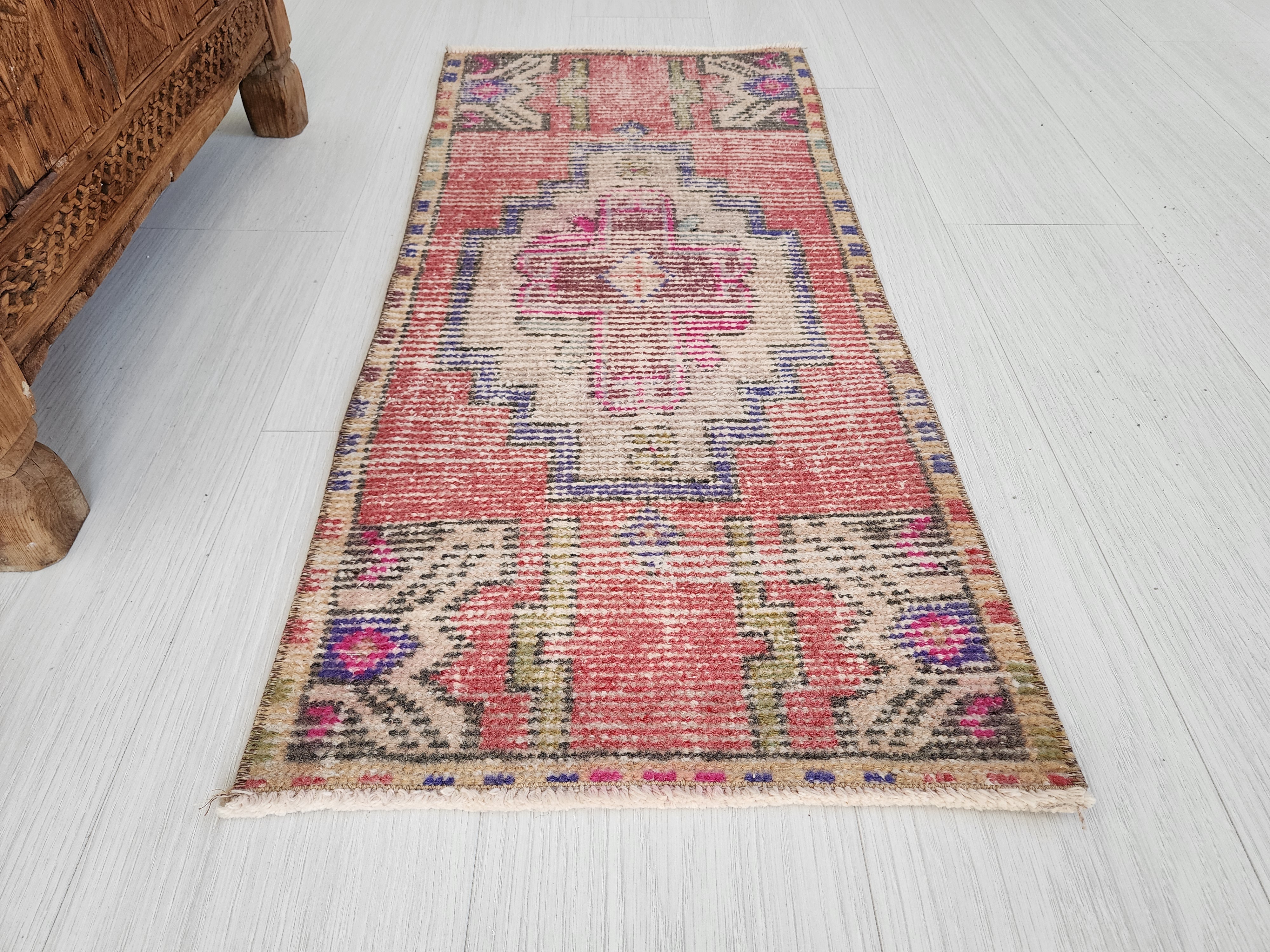 Vintage Small Rug, 3 ft 2 in x 1 ft 4 in