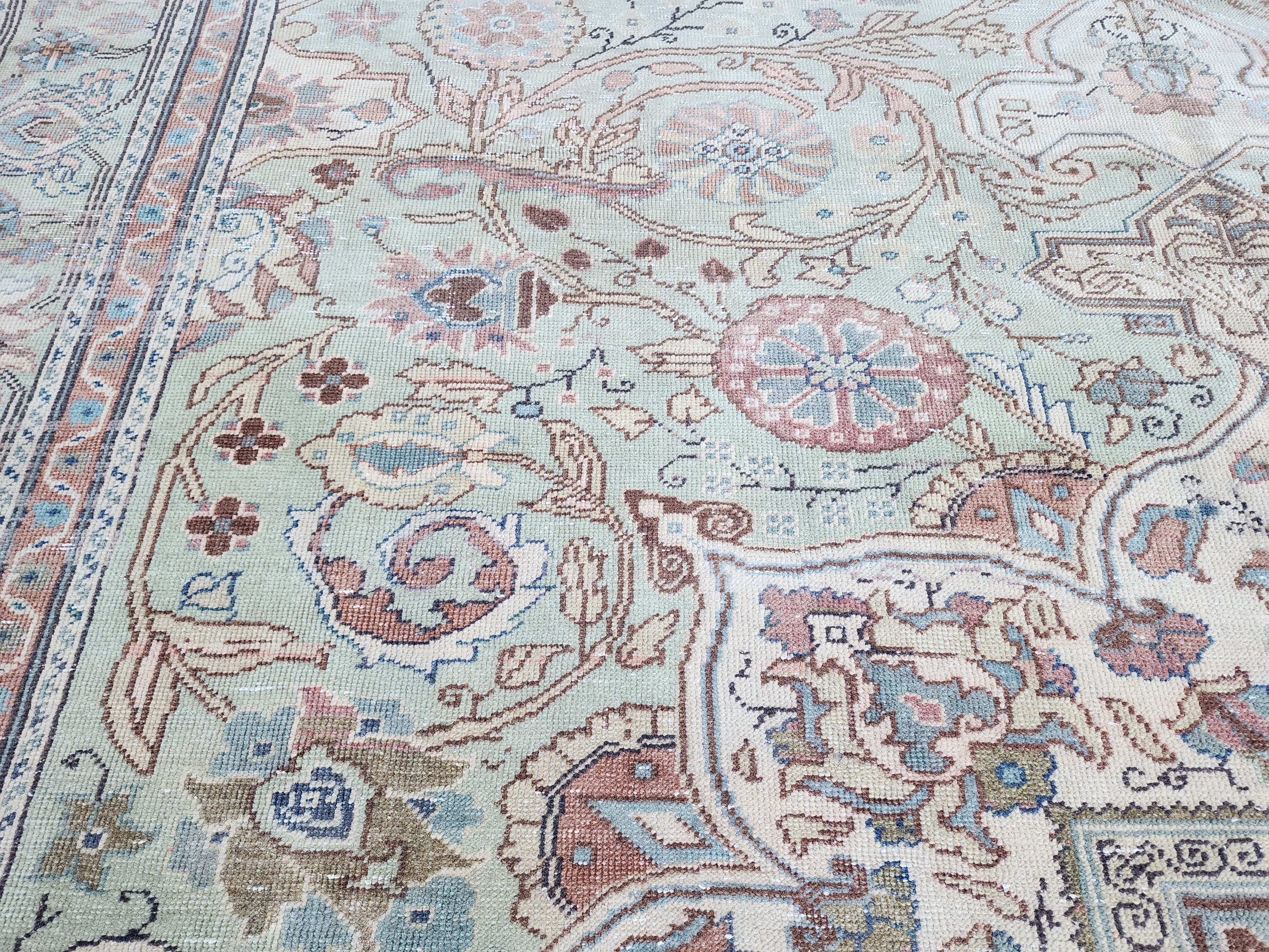 Muted Tones Kayseri Rug, A Delicate Floral Masterpiece, 6'4''x9'7''