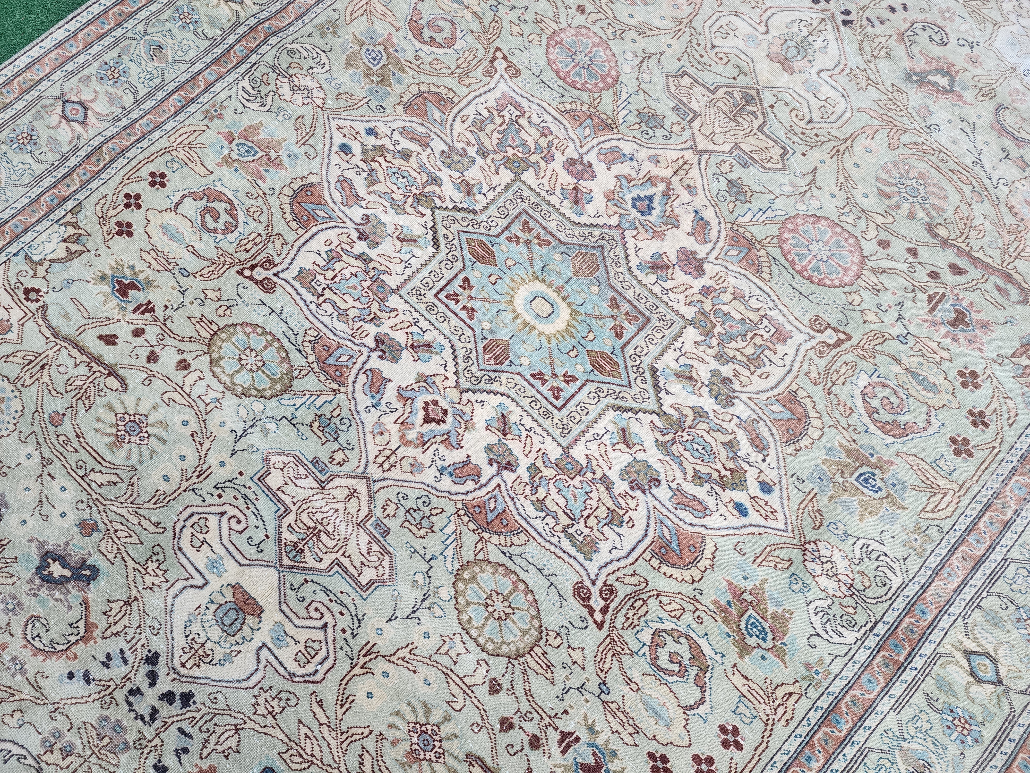 Muted Tones Kayseri Rug, A Delicate Floral Masterpiece, 6'4''x9'7''