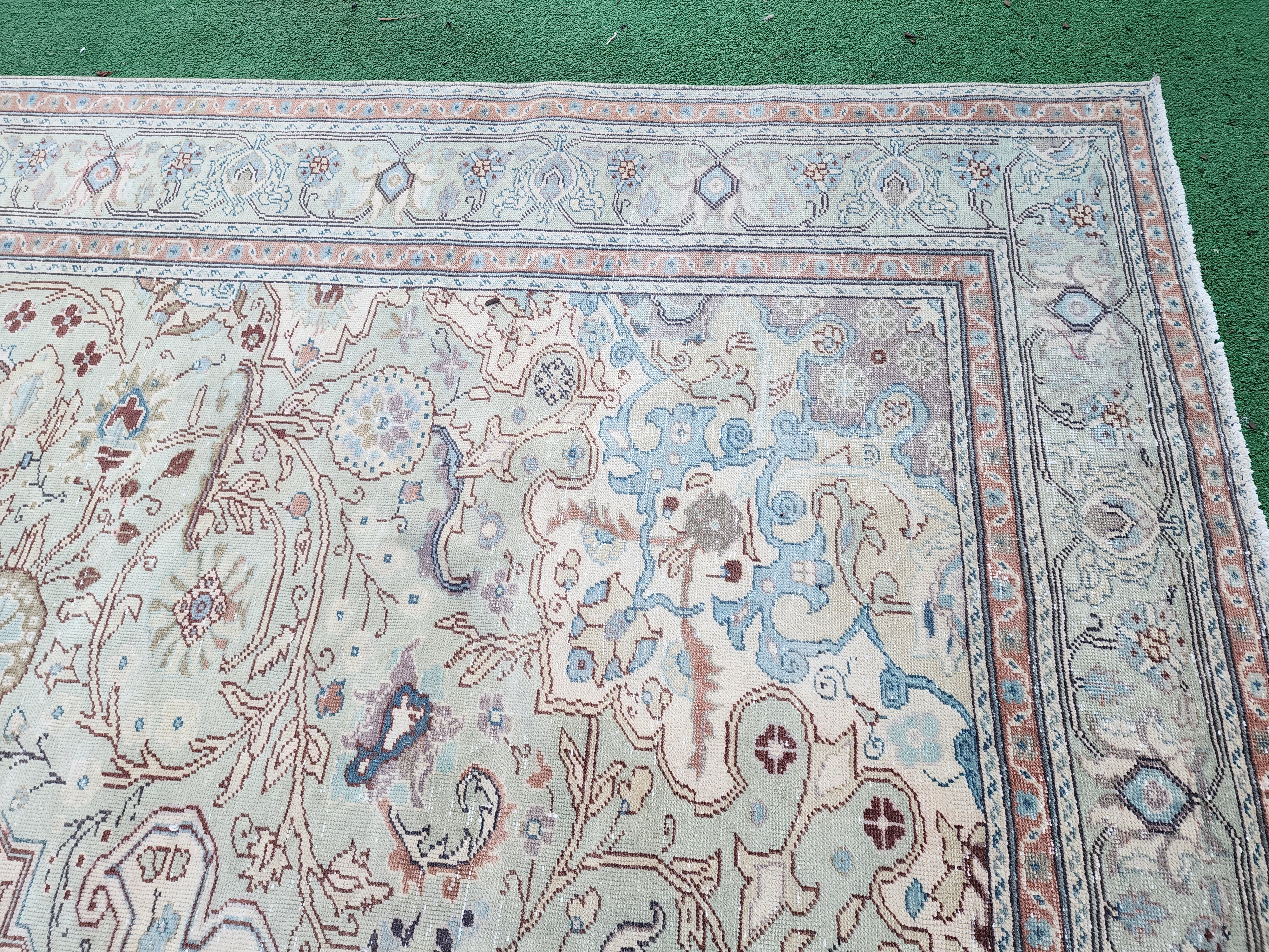 Muted Tones Kayseri Rug, A Delicate Floral Masterpiece, 6'4''x9'7''