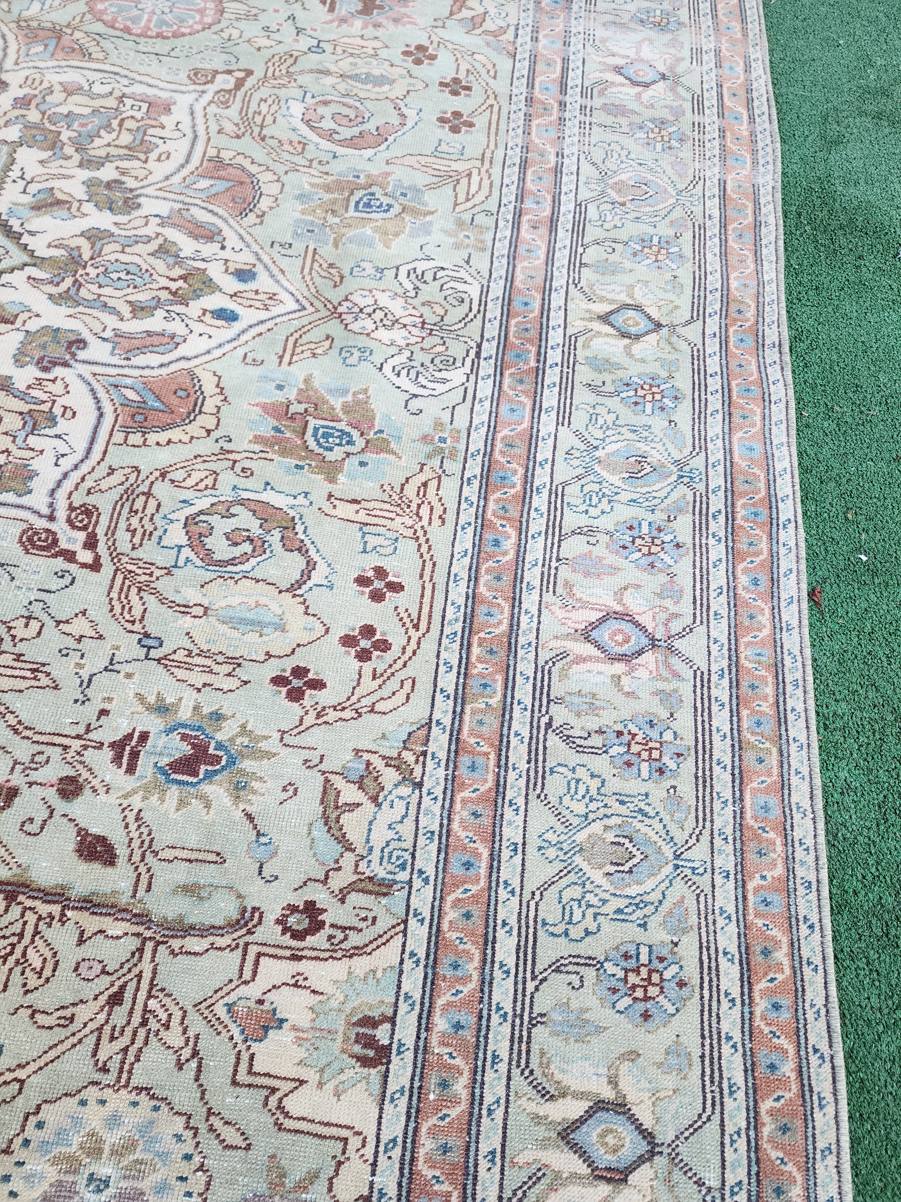 Muted Tones Kayseri Rug, A Delicate Floral Masterpiece, 6'4''x9'7''