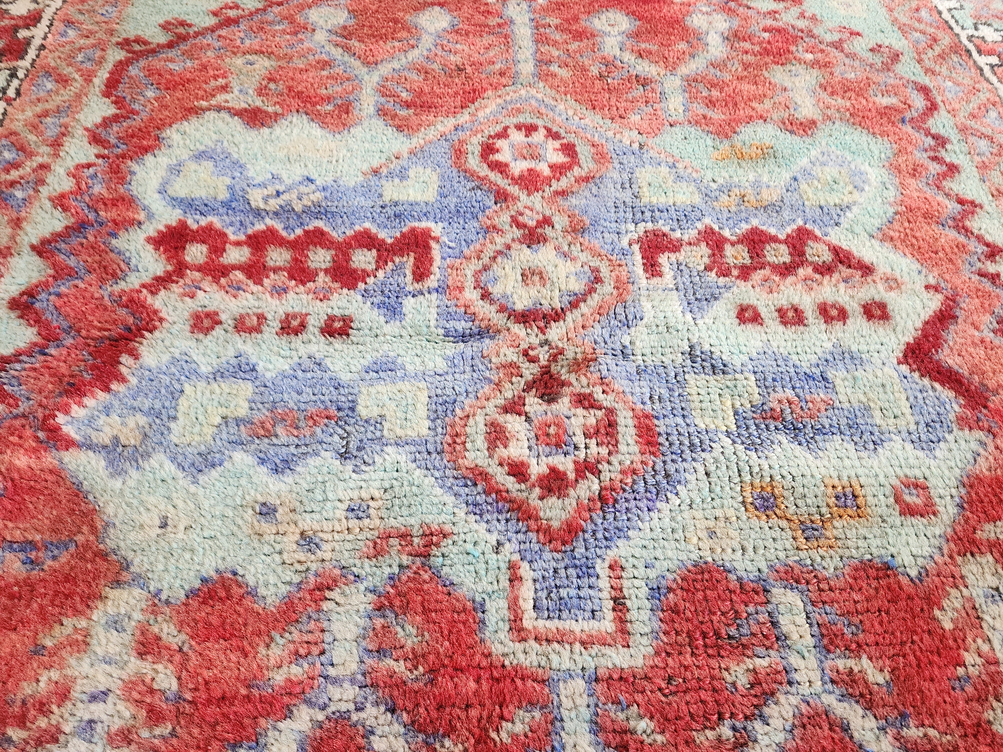 Hand-Knotted Anatolian Konya Rug with Rich Reds and Earthy Tones