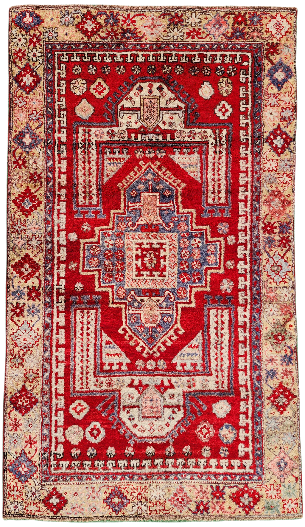 45.5×104 \"Red rose” ViNTAGE TURKiSH RUG 45.5×104 