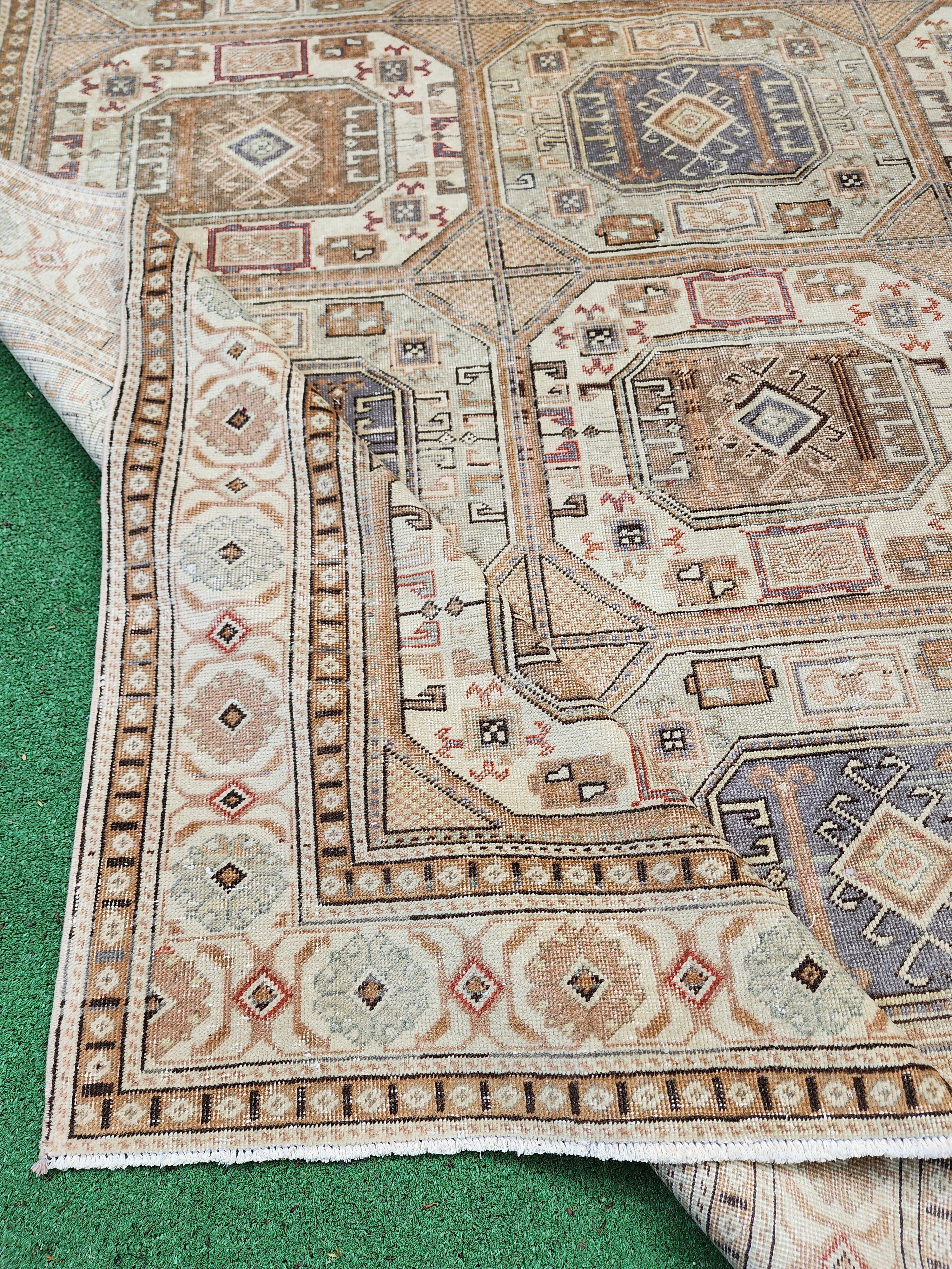 Tapis Kayseri turc vintage pastel 9'7''x6'7''