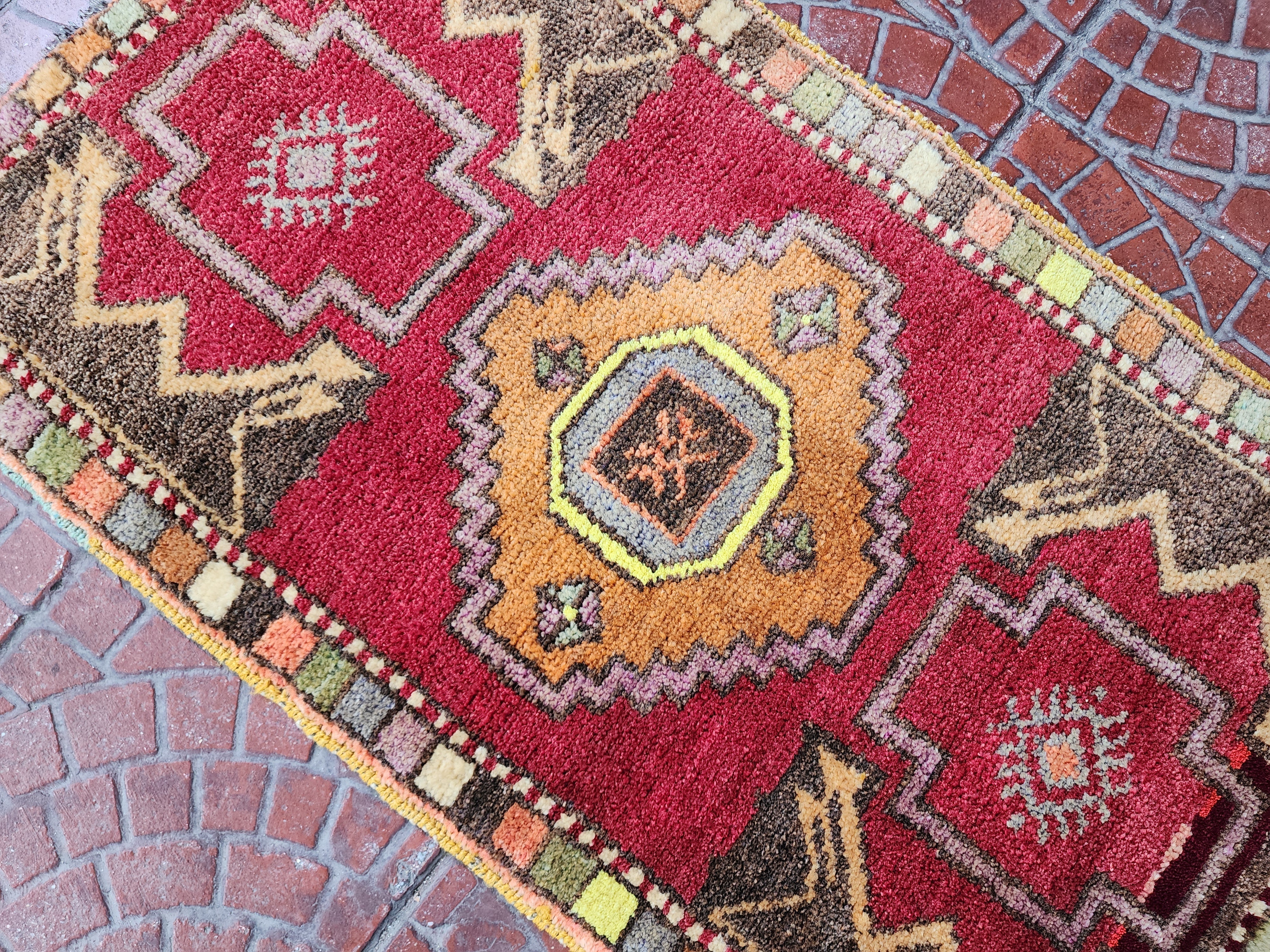 vintage Anatolian Small Rug — edge weave