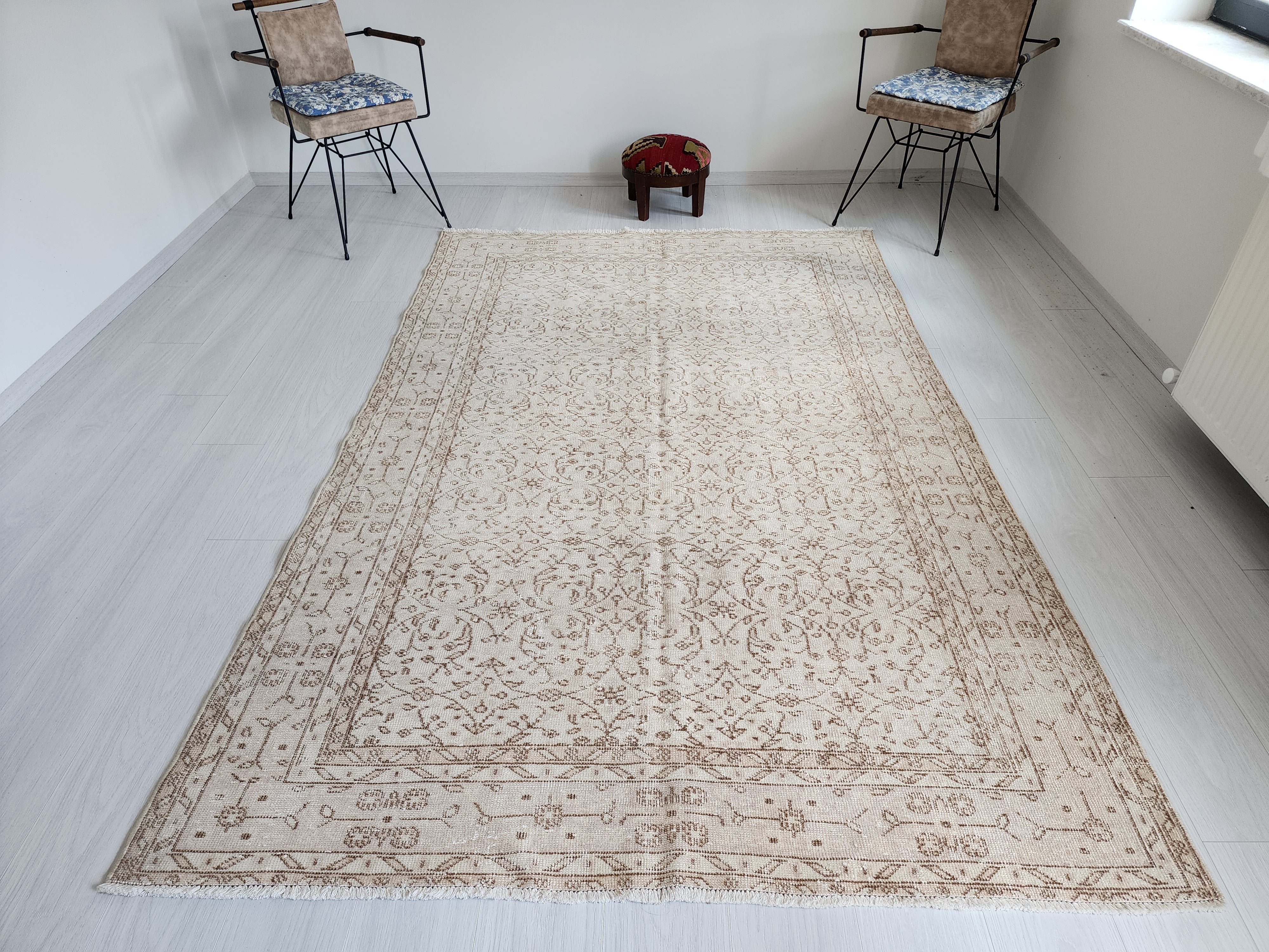 Kayseri Turkey Vintage Rug, Turkish Rug, Vintage Rug, Handspun Wool Rug, Nomadic Rug, Tribal Rug, Turkish Carpet, Home Decor, 5'8'' x 8'7''