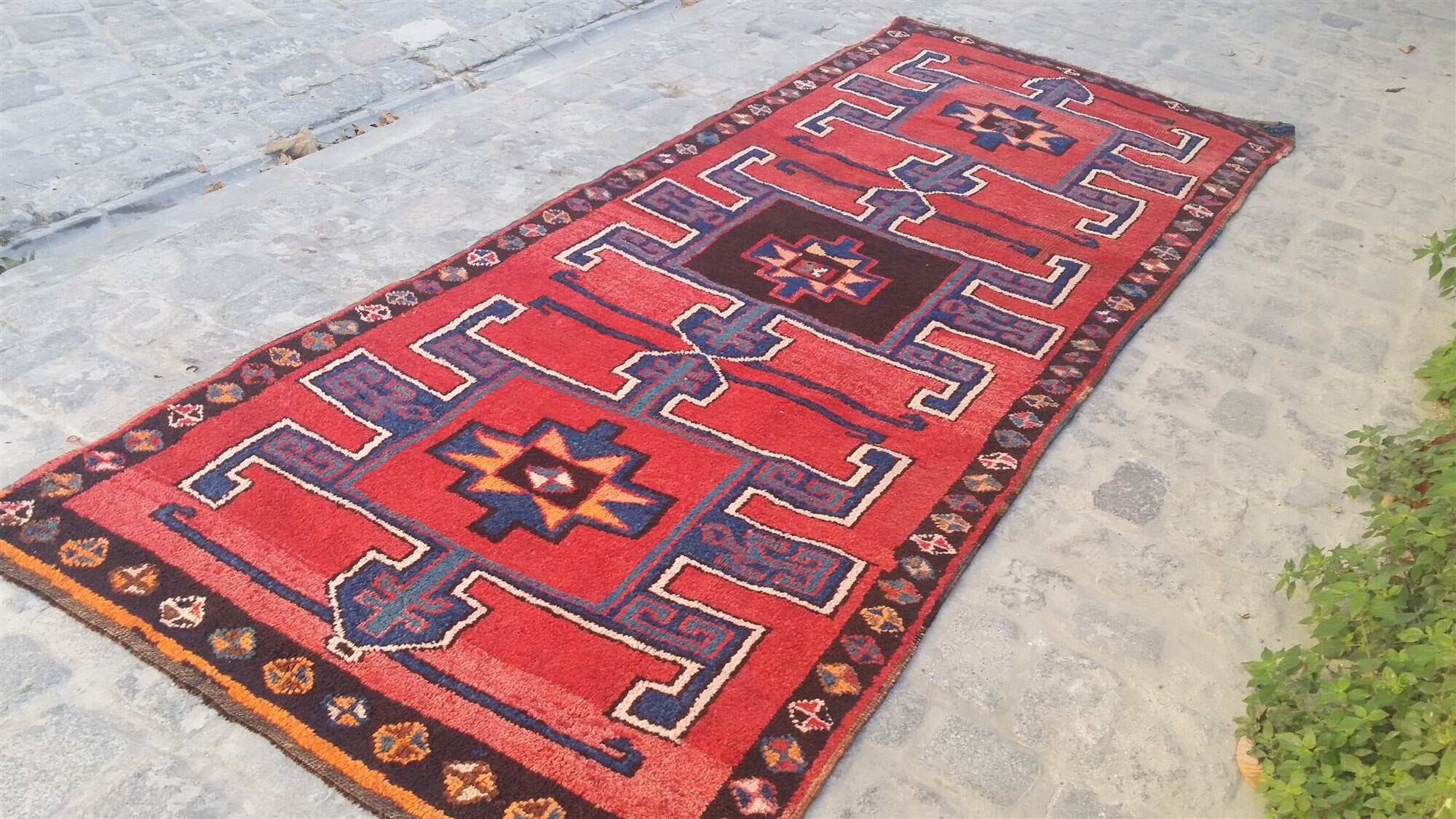 Turkish Rug, Area Carpet, Vintage Rug, Home Decor Carpet, 48x93 inches store Red Rug, Outdoor Rug, Floor Rug, Wool Bedroom Rug, 12441