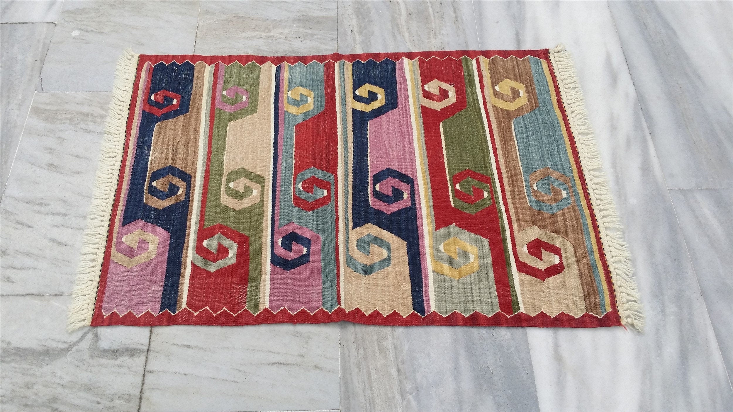 Shops 2'8x1'9 feet, vintage small kilim rugs, vintage rugs, small kilim rugs, oushak kilim rugs, handmade small blue kilim rugs, rugs, kilims,