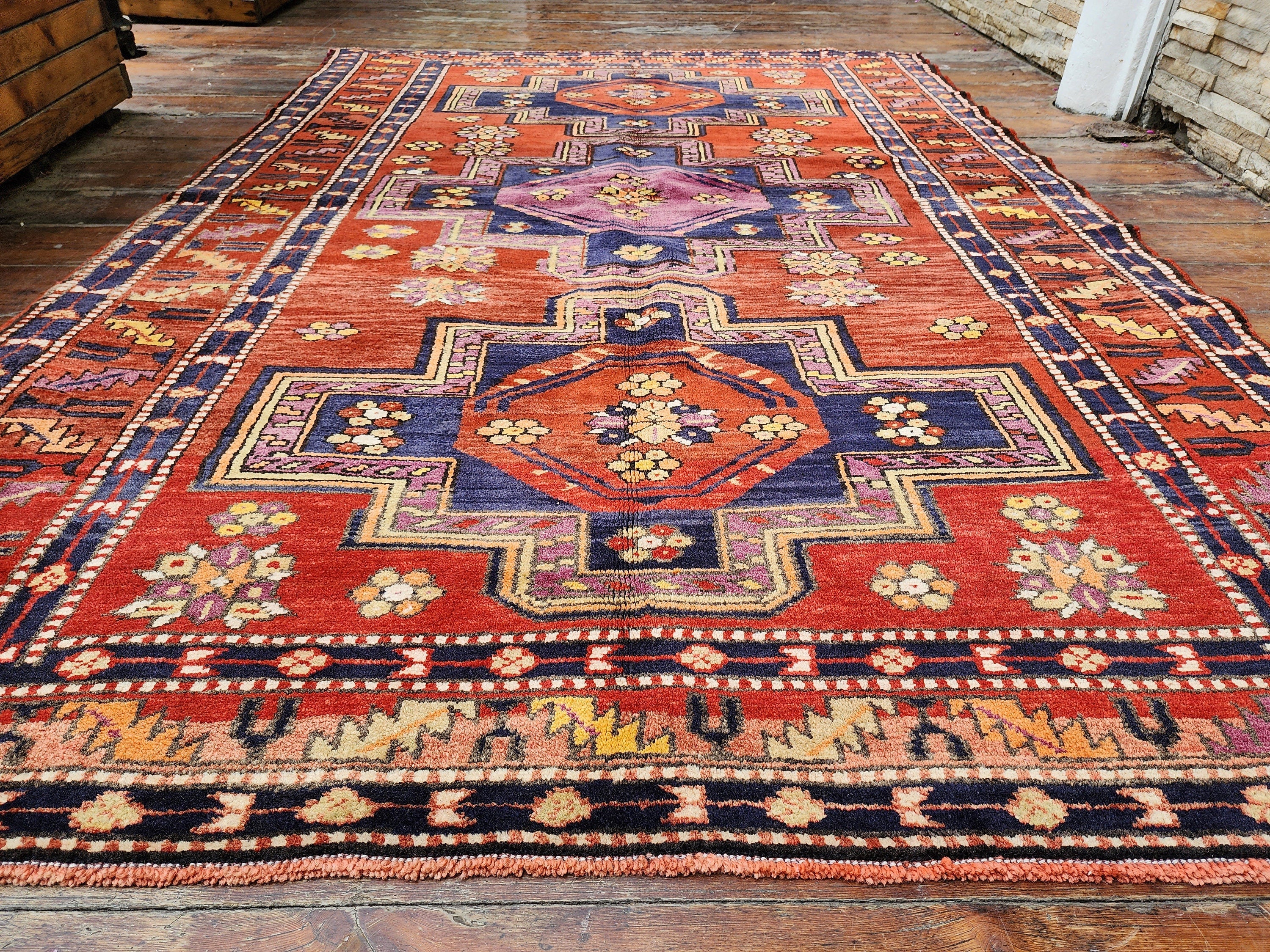 Vintage Caucasian Area Rug 7'1'' x 4'7''