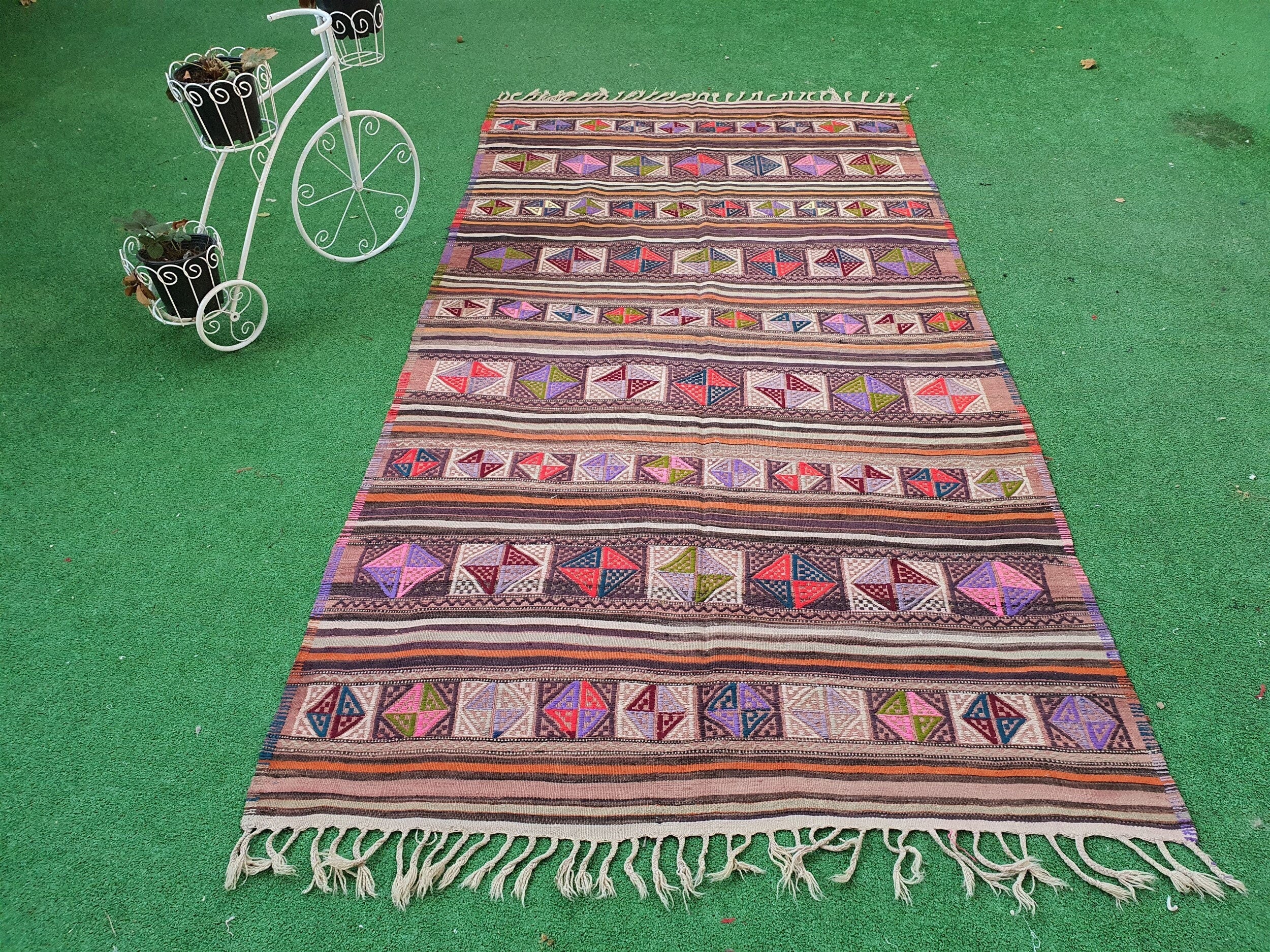 Balikesir Turkey Kilim Rug 8 ft 6 in X 4 ft 5 in