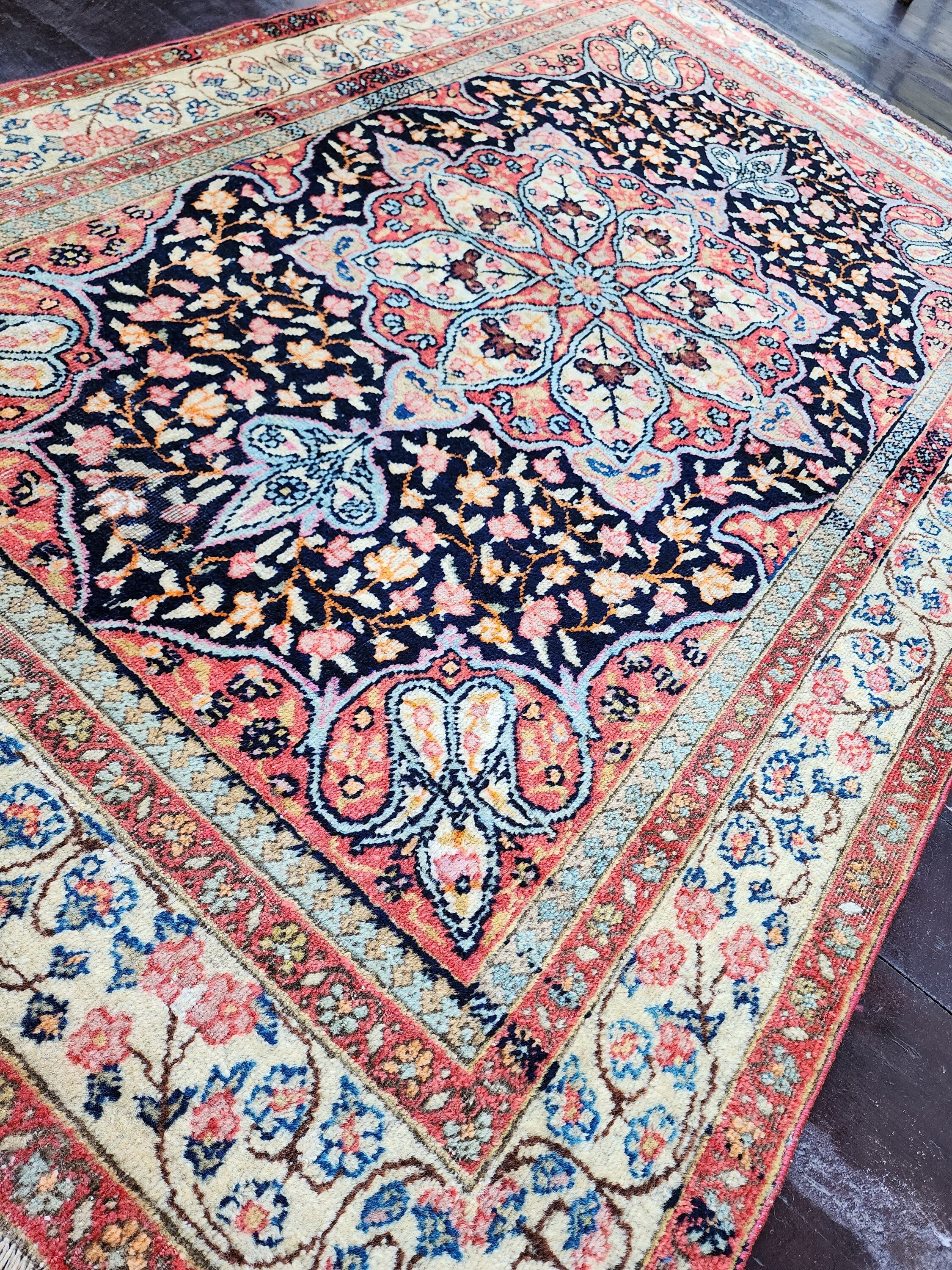 Blue Antique Persian Area Rug ''6''x3'7''