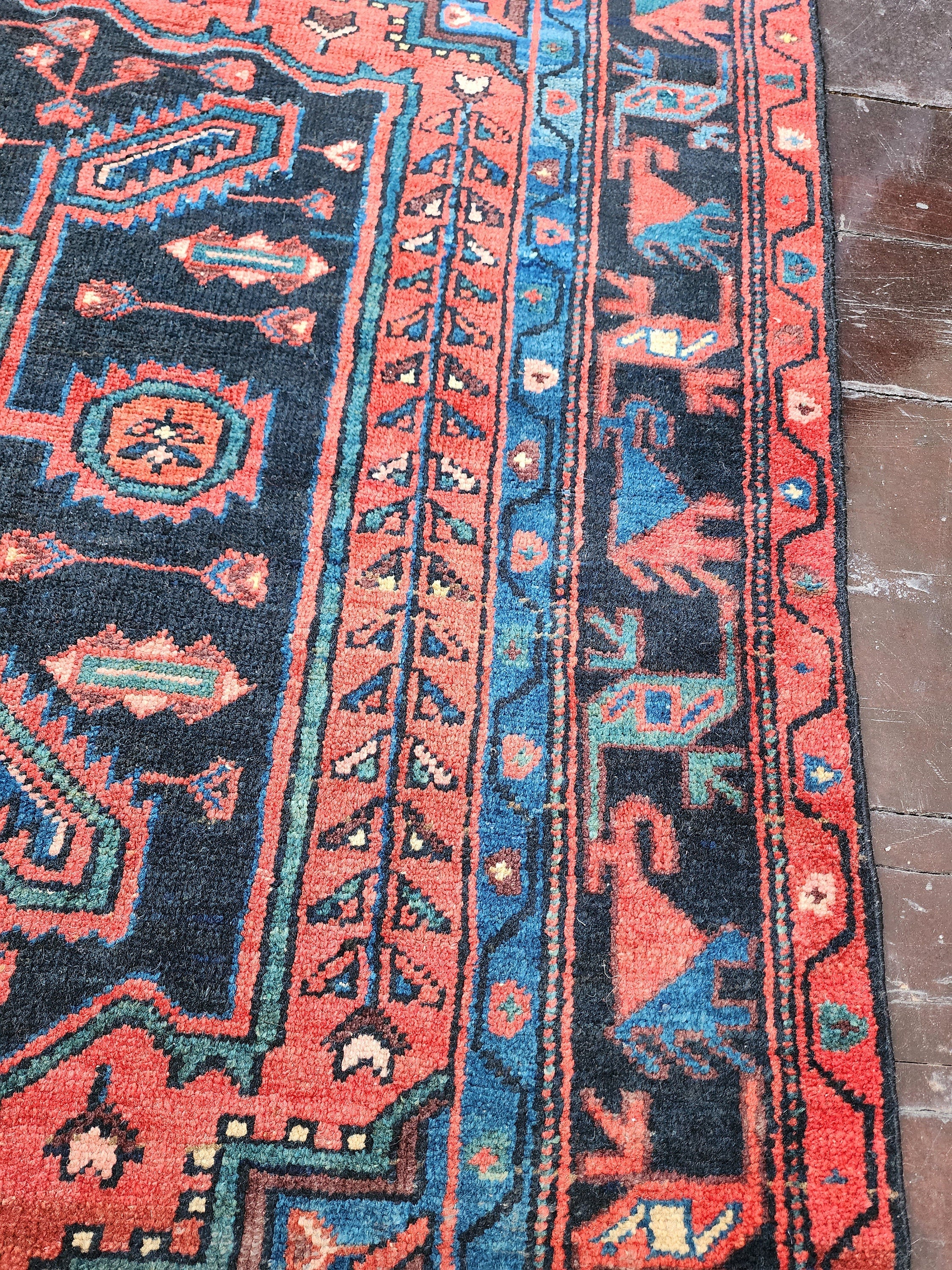 Vintage Persian Area Rug 6'7"x4'3"
